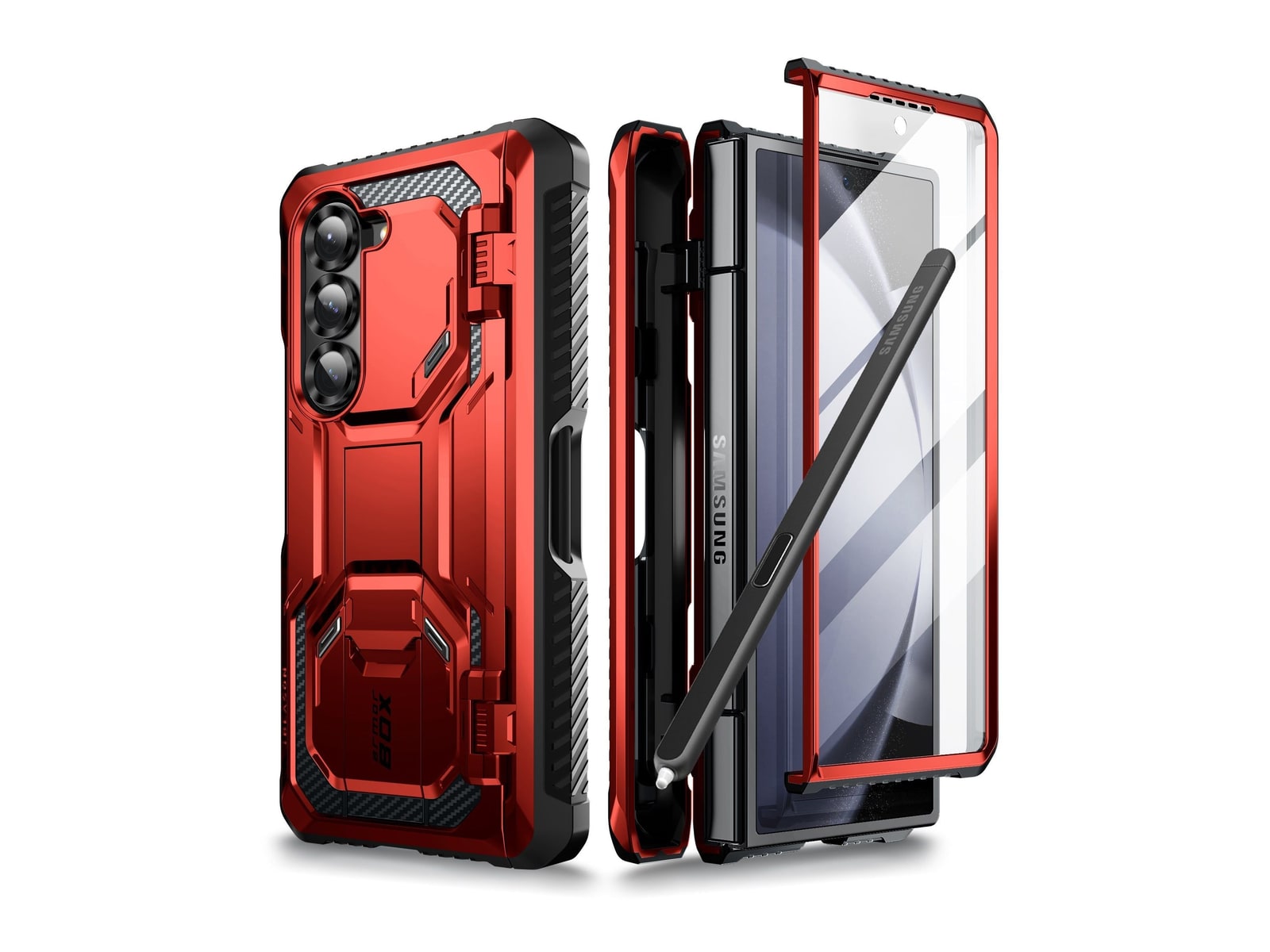 i-Blason - Armorbox - Galaxy Z Fold 6 - Metallic Red