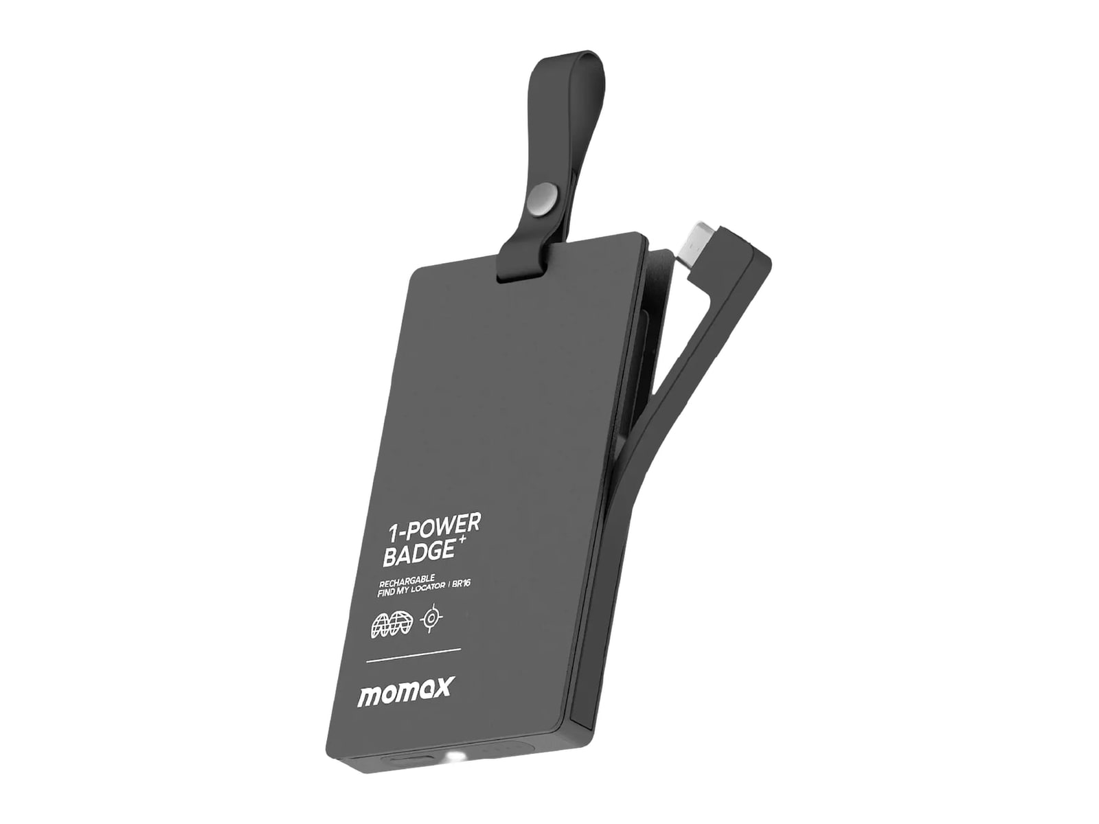 MOMAX - 1-Power Badge+ Emergency Bluetooth Trackers - Black