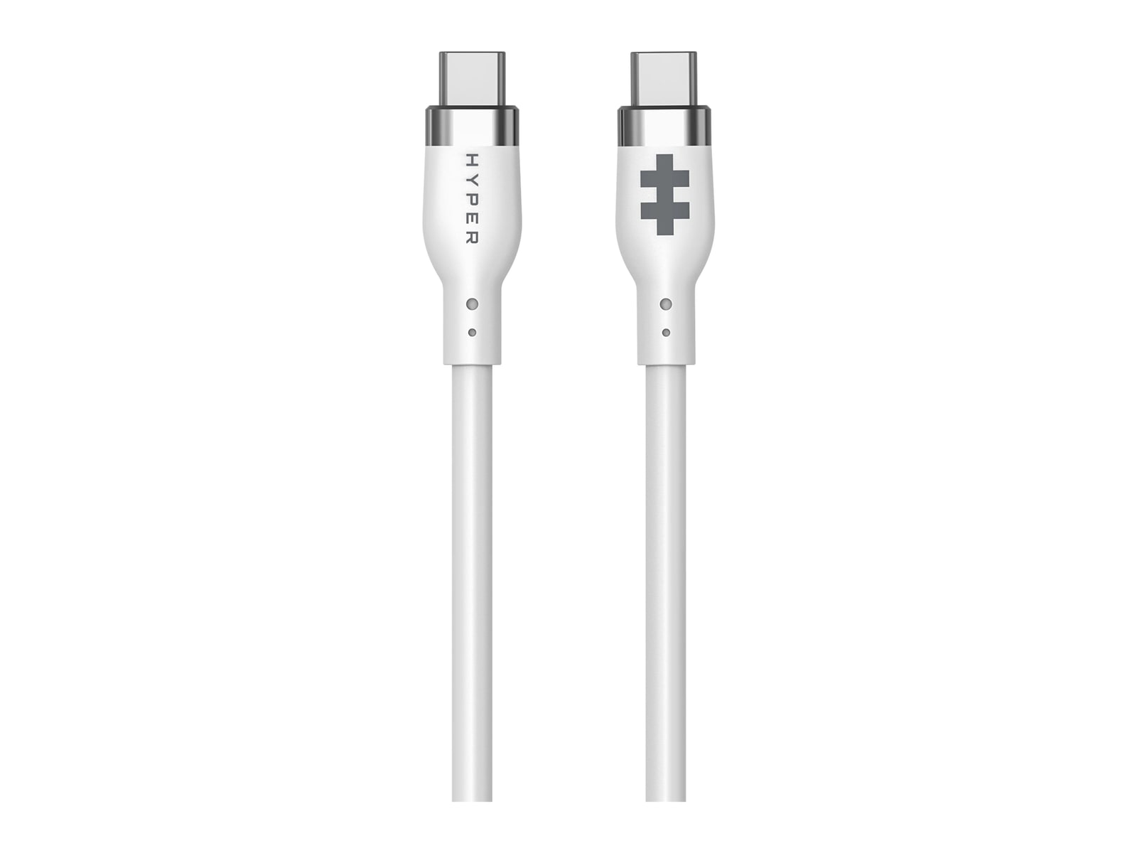 Hyper - HyperJuice 240W Silicone USB-C to USB-C Cable (3ft/1m) White USB-C Cables