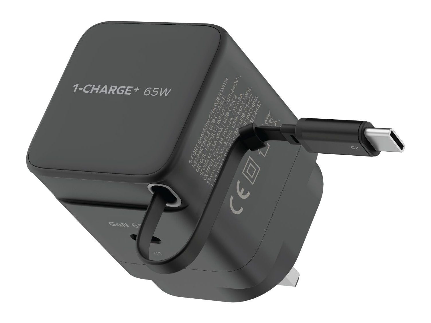 MOMAX - 1-Charge+ 1-Port GaN Charger Black Wall Chargers