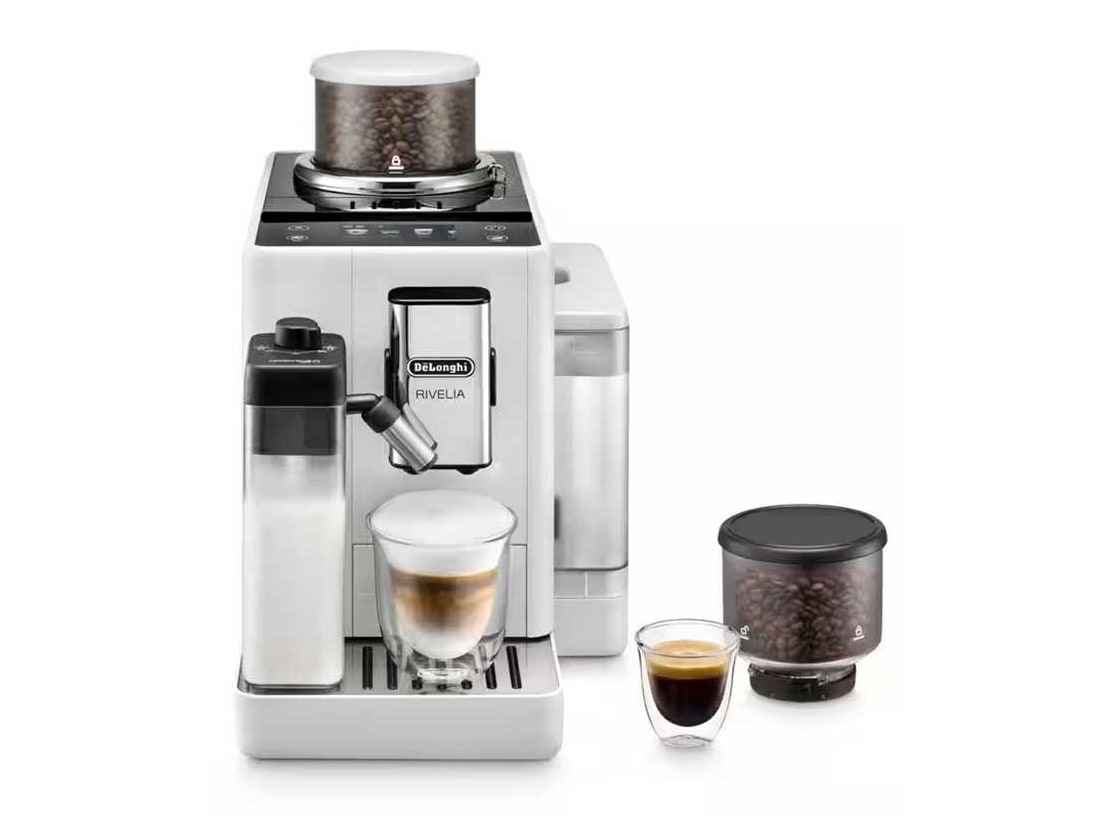 De'Longhi - Rivelia Automatic Coffee Maker Arctic White Coffee Makers