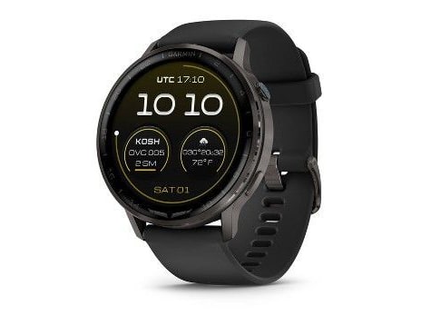 Garmin - D2 Air X15 45mm Slate with Black Silicone Band Smart Watches - Slate