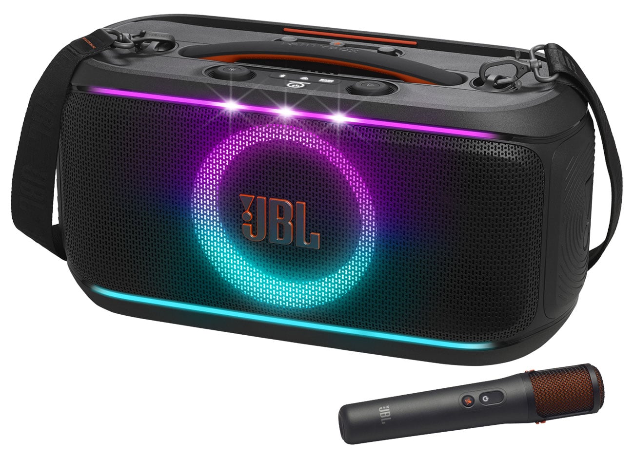 JBL - PartyBox On-the-Go 2 Plus Bluetooth 5.4 Portable Speakers - Black