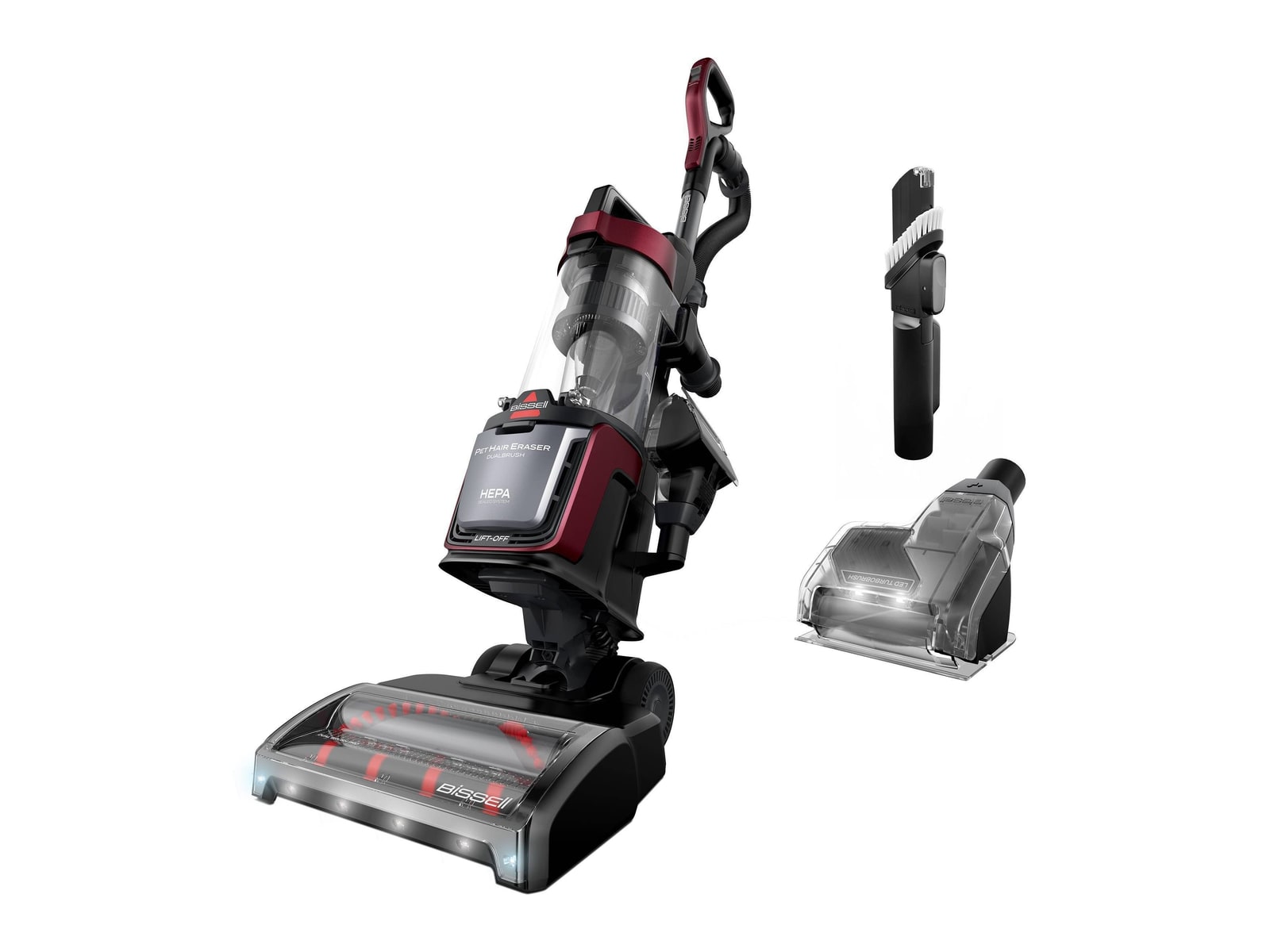 Bissell - PetHair Eraser DualBrush 4353 Red and Black Vacuum Cleaners