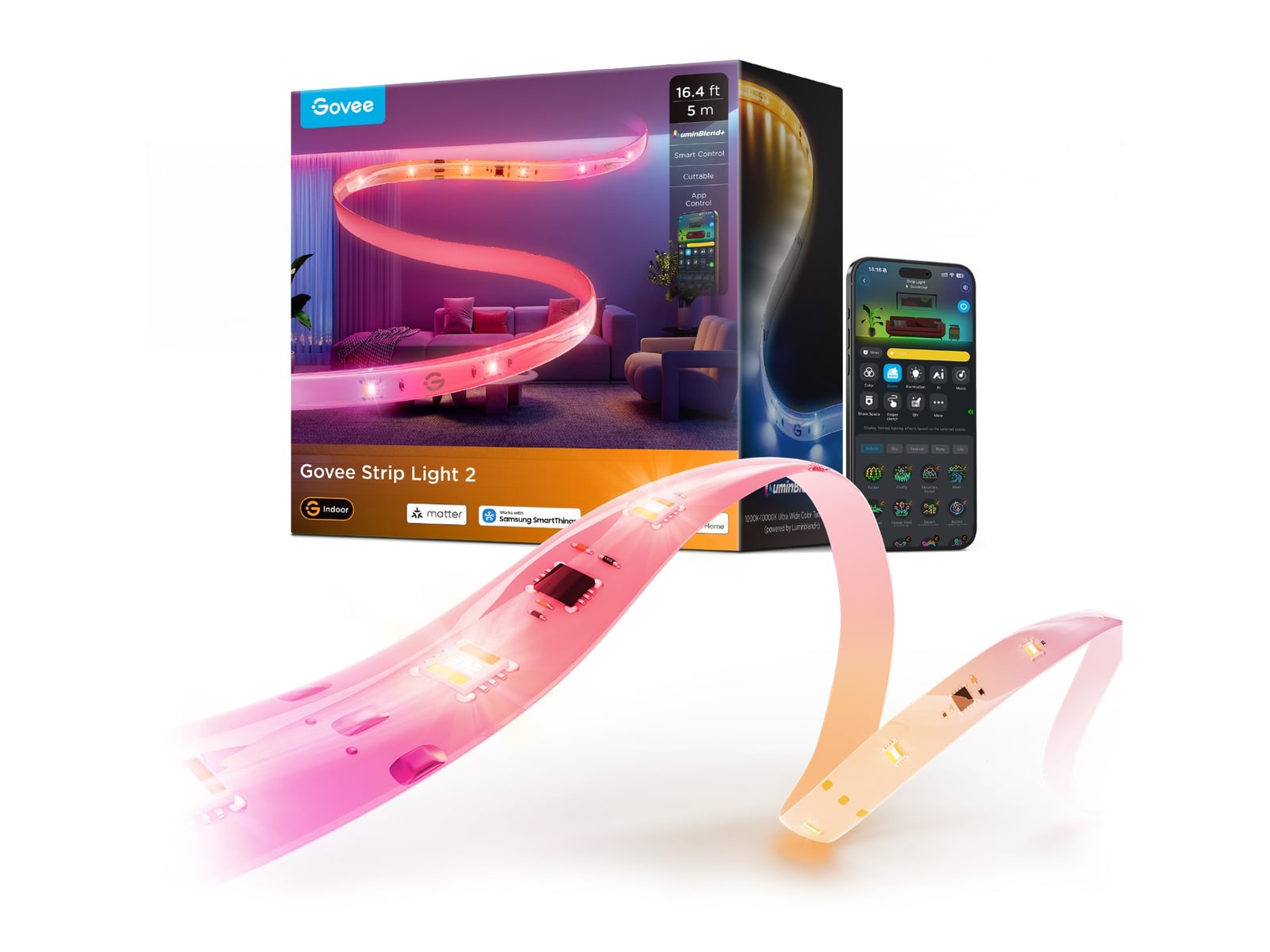 Govee - Strip Light 2 16.4ft Smart Lighting