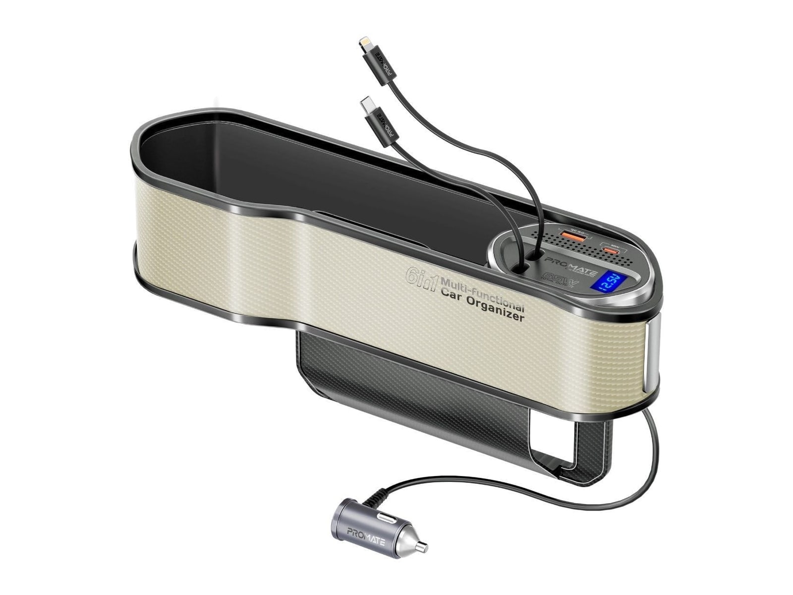 Promate - CarMate-RPD Beige Car Chargers