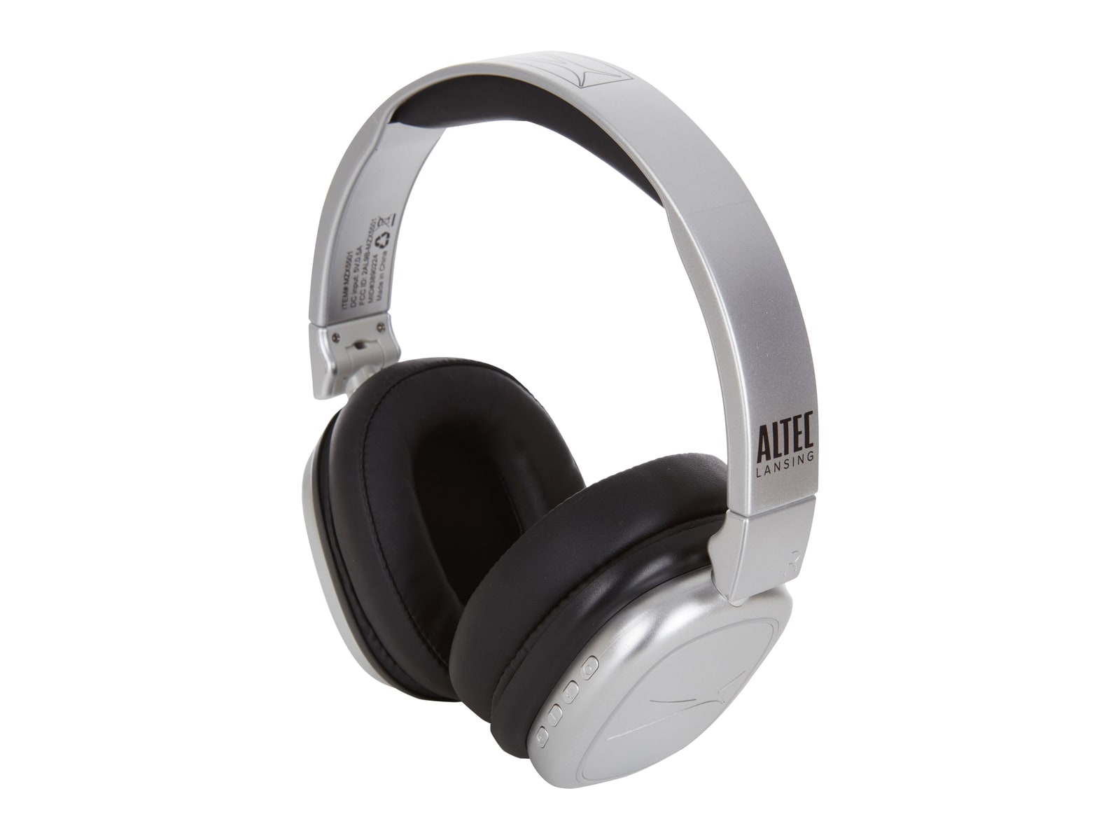 Altec Lansing - NanoPhones ANC 2.0 Bluetooth Noise Cancelling Headphones - Metallic Silver