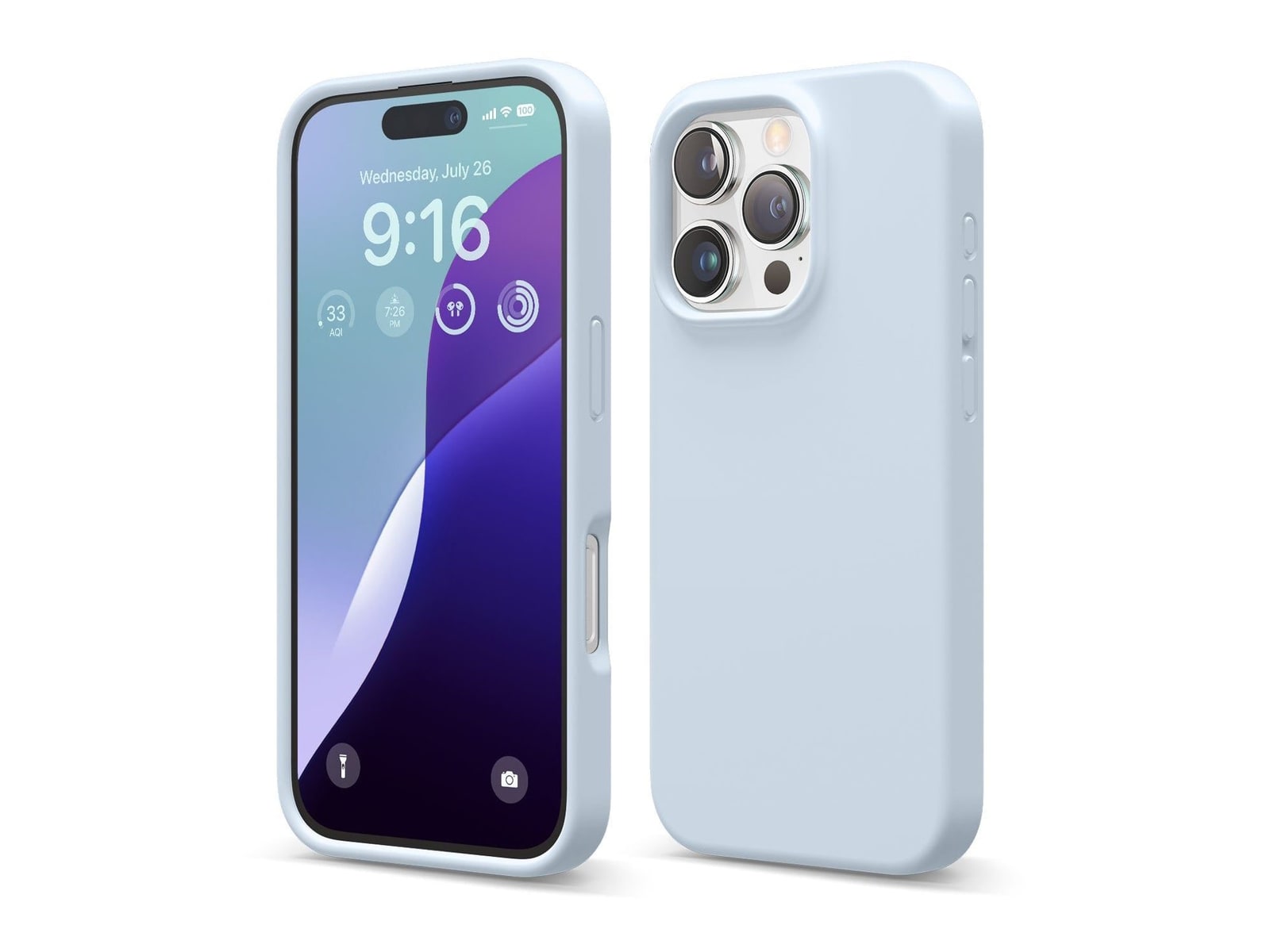 elago - Premium Silicone Case - iPhone 16 Pro - Light Blue