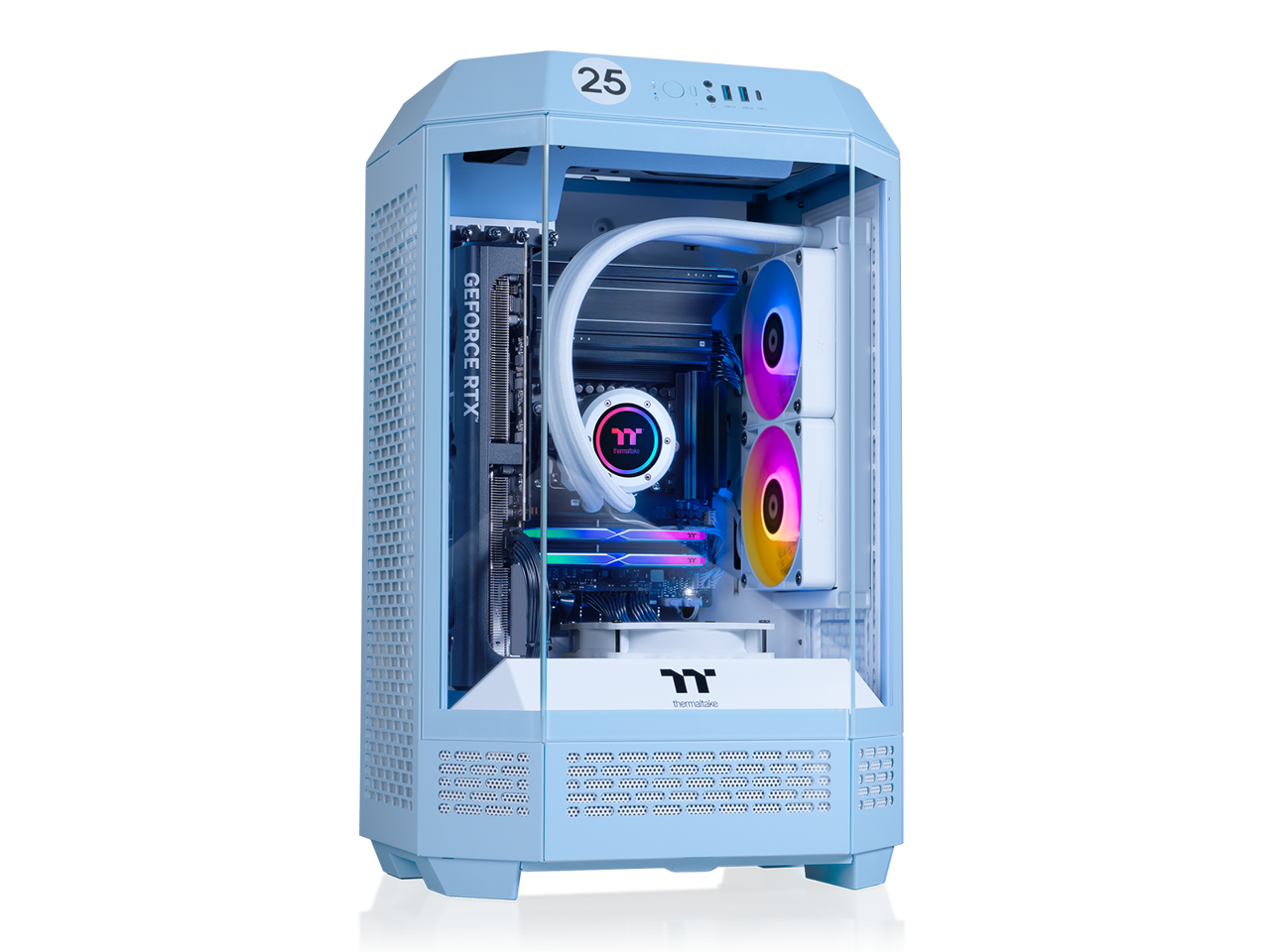 Thermaltake - LCGS Reactor 7870H - AMD Ryzen 7 7800X3D chip - 32GB Memory - 2TB SSD - Hydrangea Blue