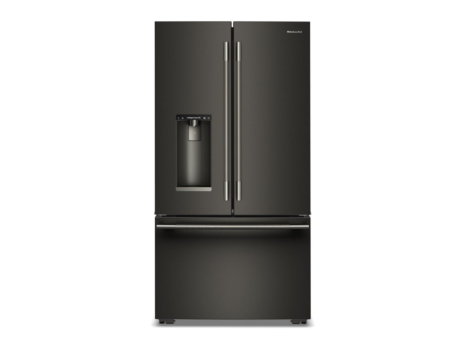 KitchenAid - 23.1 Cu. Ft. Counter-Depth French Door Refrigerator with Intelligent Auto Fill 36-Inch Wide Black Ore Refrigerators