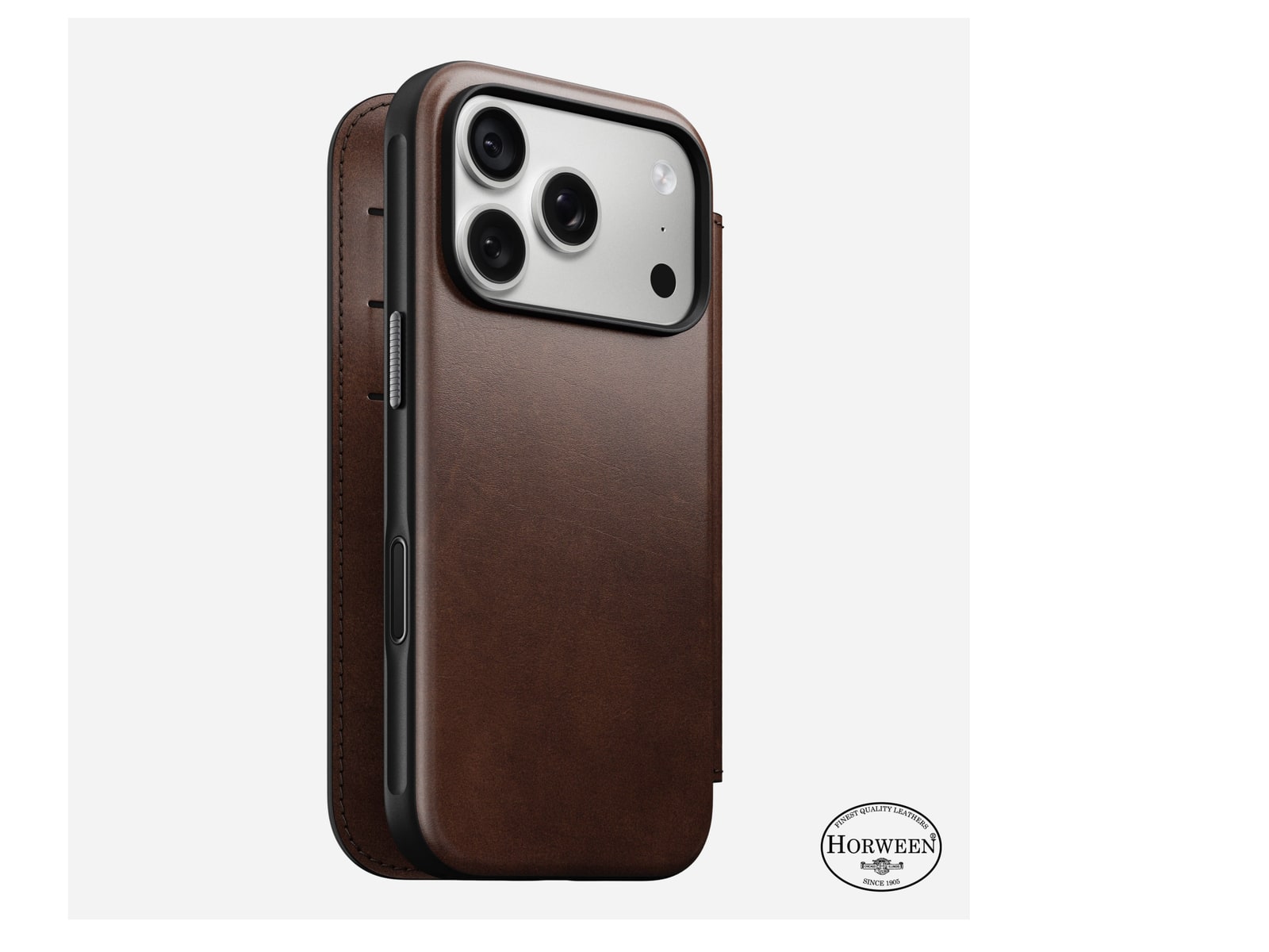 Nomad - Modern Leather Folio - iPhone 18 Pro - Rustic Brown