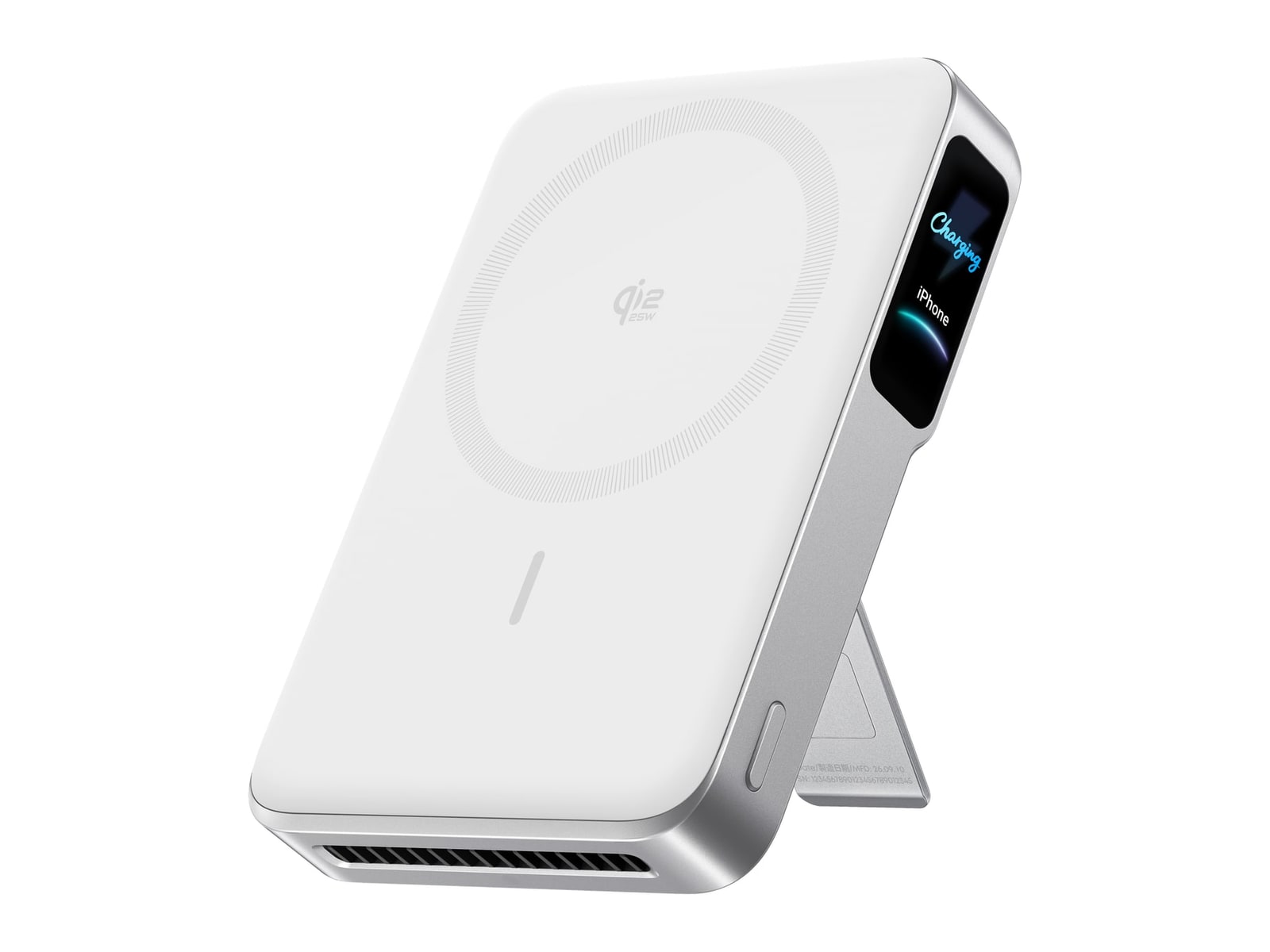 Anker - MagGo 2 Pro Magnetic Power Bank (10K, Qi2 25W, Active Cooling) Starlight Silver Power Banks