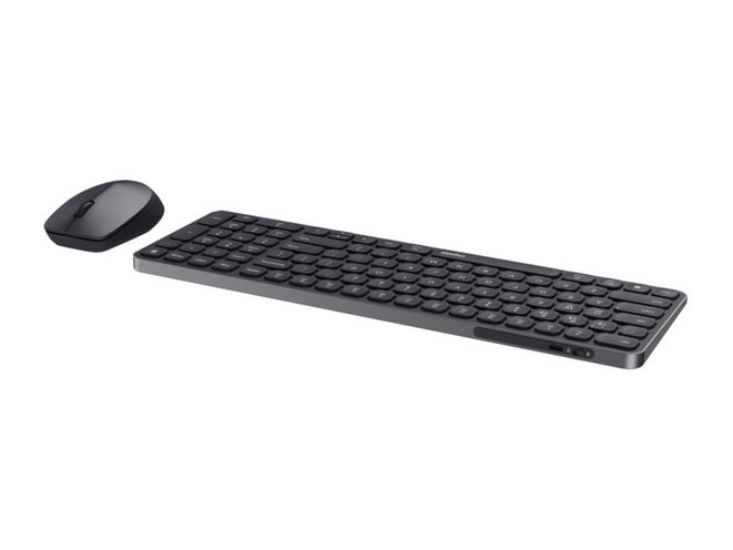 Rapoo - 9710M Ultra-slim Keyboard and Mouse Combo Wireless Keyboards - Dark Gray