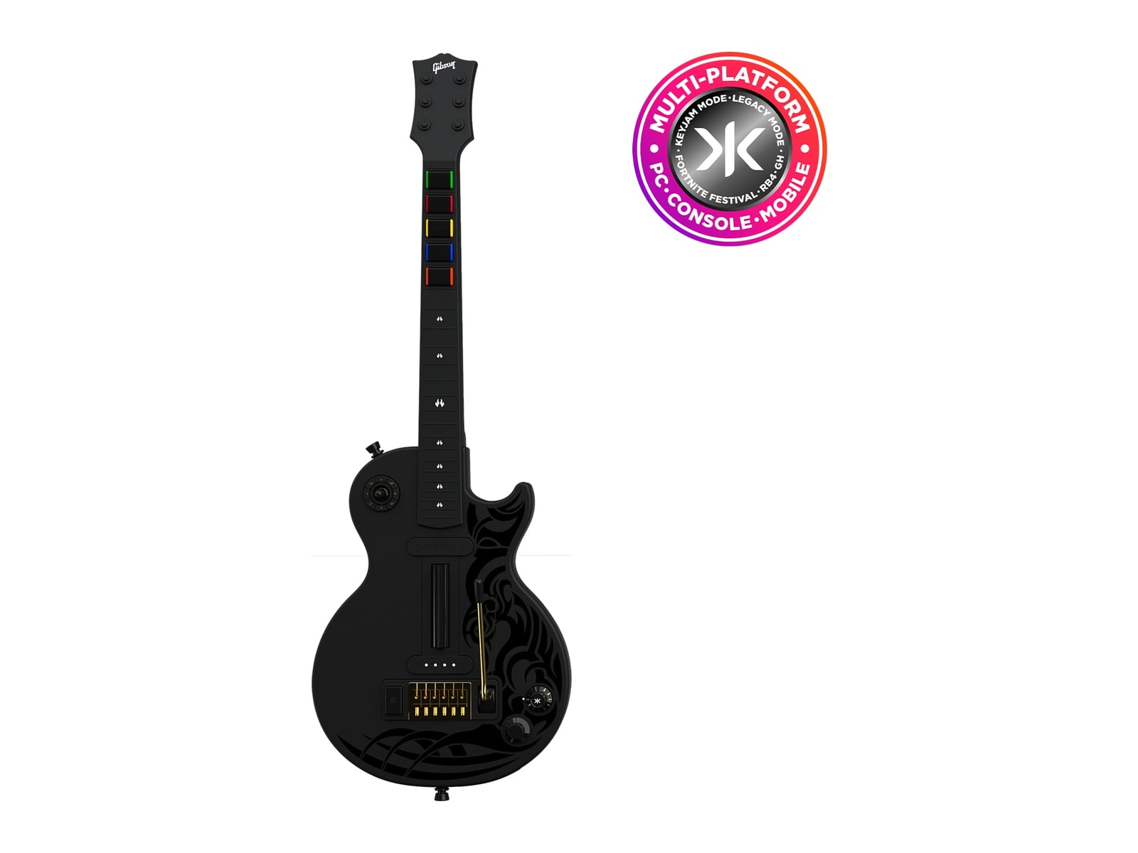 CRKD - Gibson Les Paul Black Tribal Encore Edition Guitar Controller Multi-Platform
