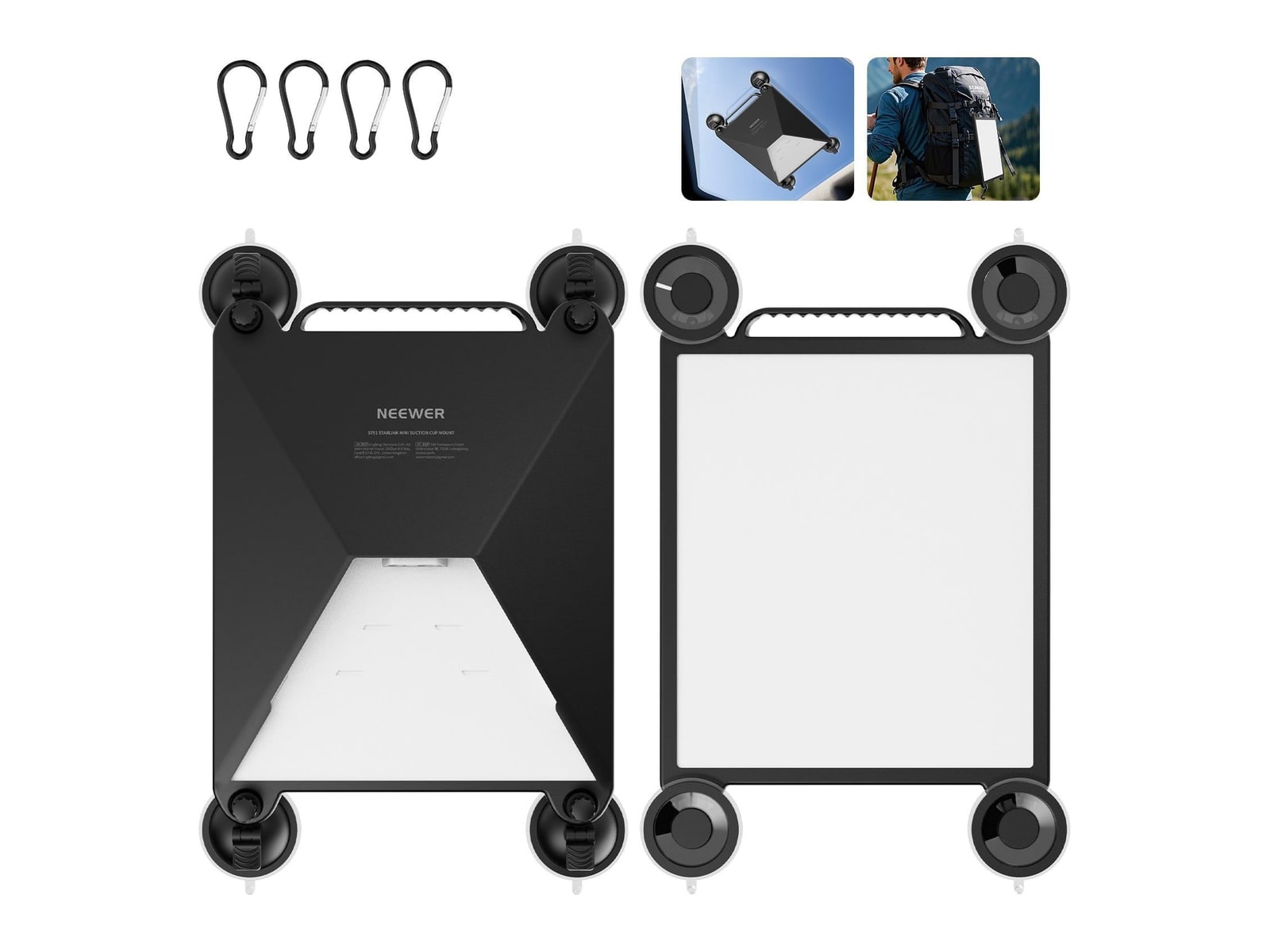 Neewer - ST91 Suction Cup Mount for Car Compatible with Starlink Mini