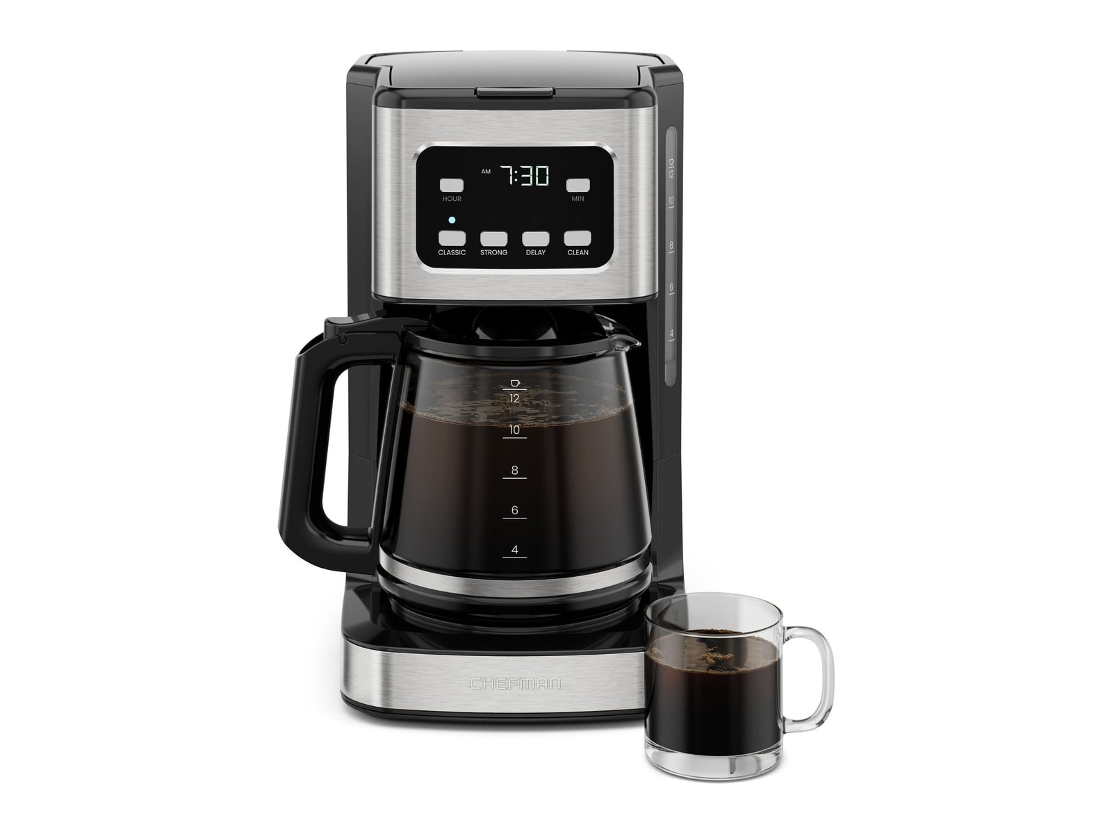Chefman - 12-Cup Programmable Digital Coffee Maker Coffee Makers