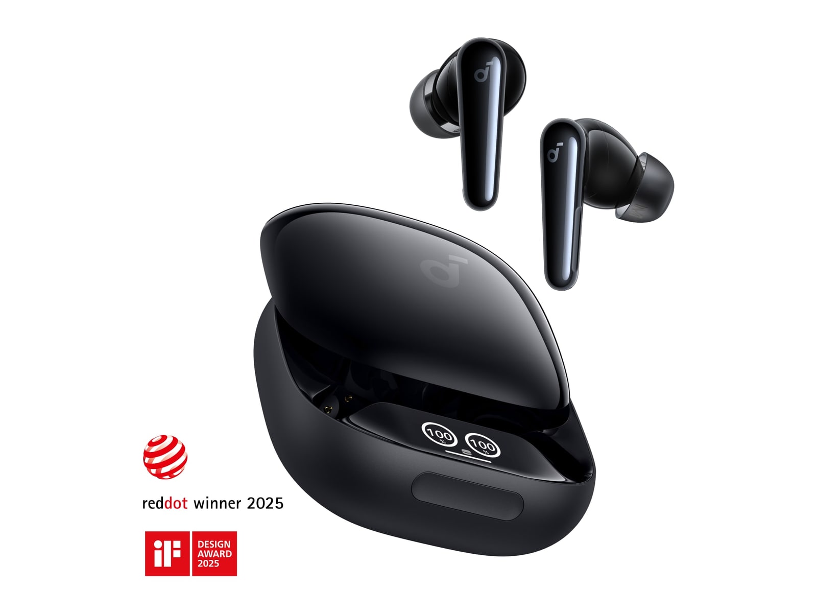 Soundcore - Liberty 4 Pro Bluetooth True Wireless Earbuds - Glossy Black