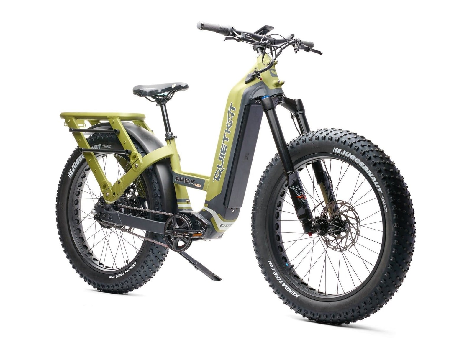 QuietKat - Apex HD 15Ah Kick-Through Moss Electric Bikes