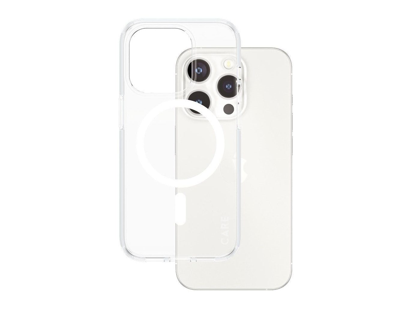 PanzerGlass - CARE Urban Combat Case Transparent w. White MagSafe iPhone 15 Pro