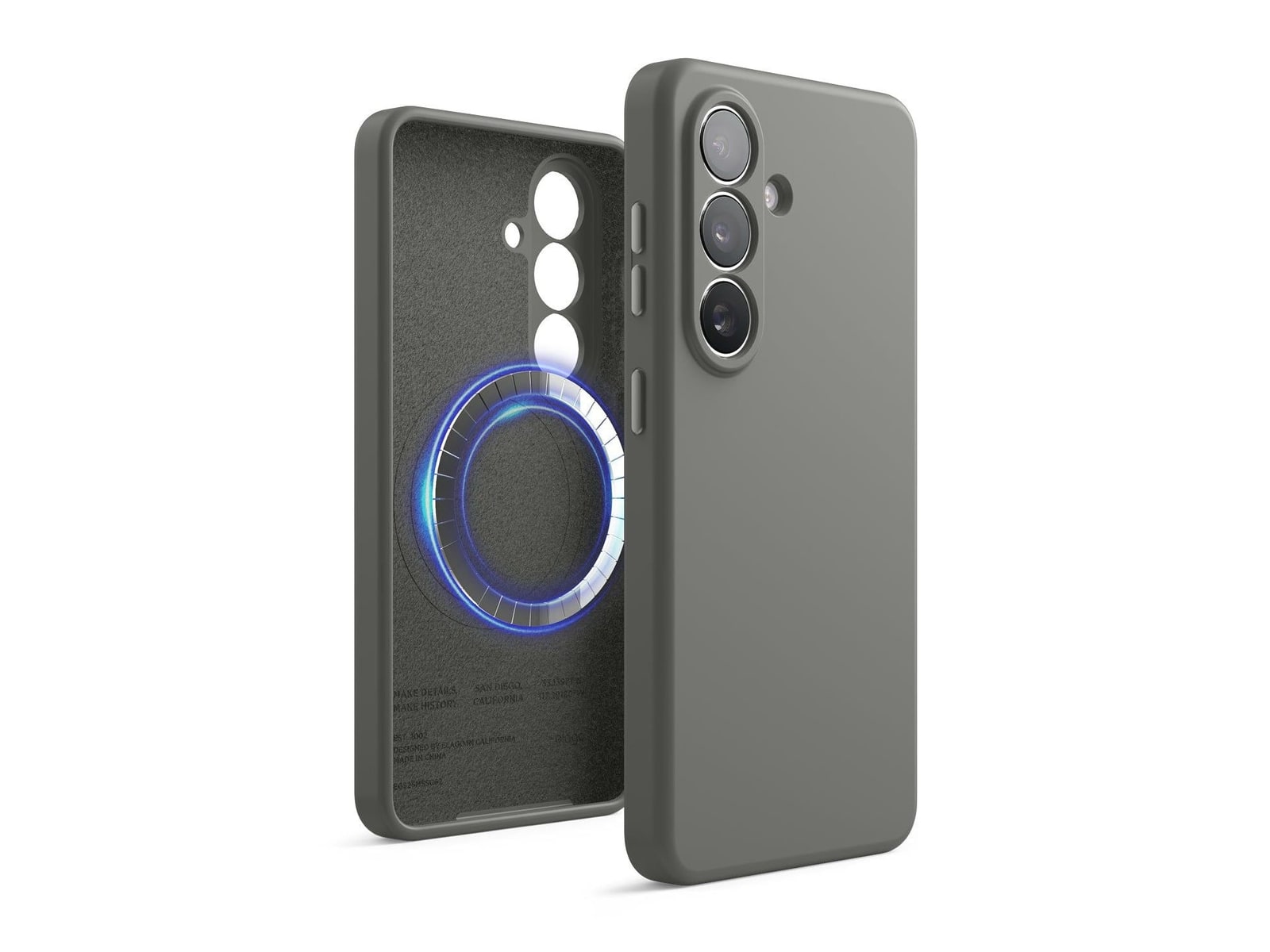 elago - Magnetic Silicone Case - Galaxy S26 - Medium Grey