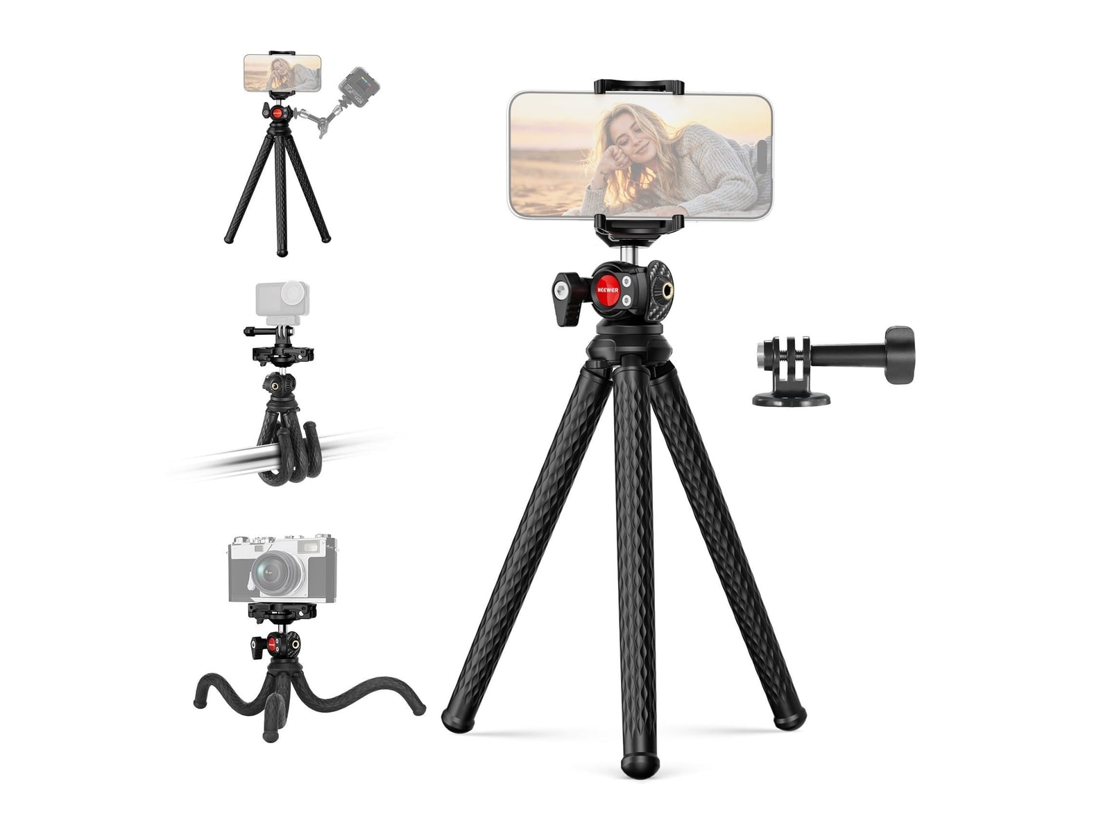 Neewer - TP34 Flexible Phone Tripod Camera Accessories - Black