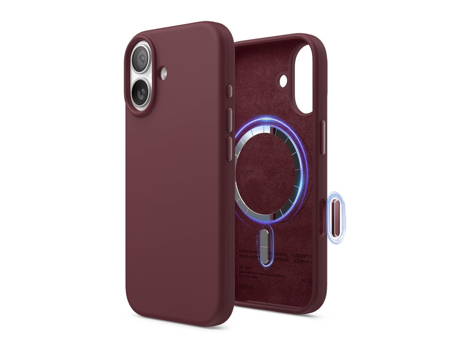 elago - MagSafe Silicone Case - iPhone 17 - Burgundy