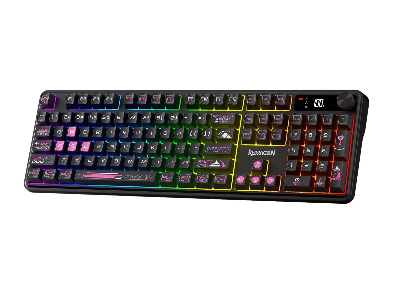 Redragon - VOLCANO K526 PRO Keyboards - Black & Purple