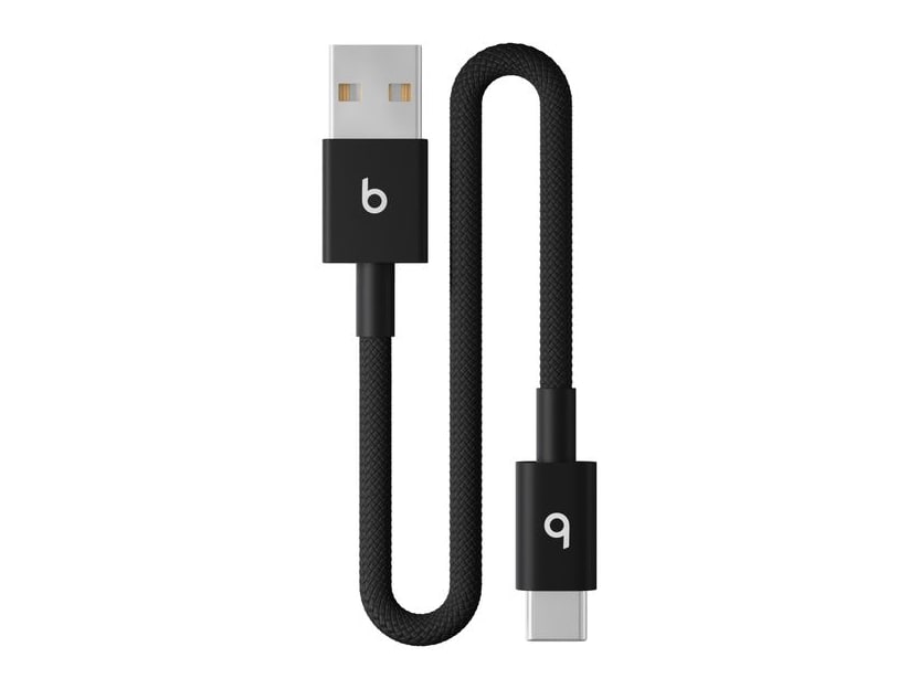 Beats - USB-A to USB-C Woven Short Cable - 20 cm / 8 in. - Bolt Black