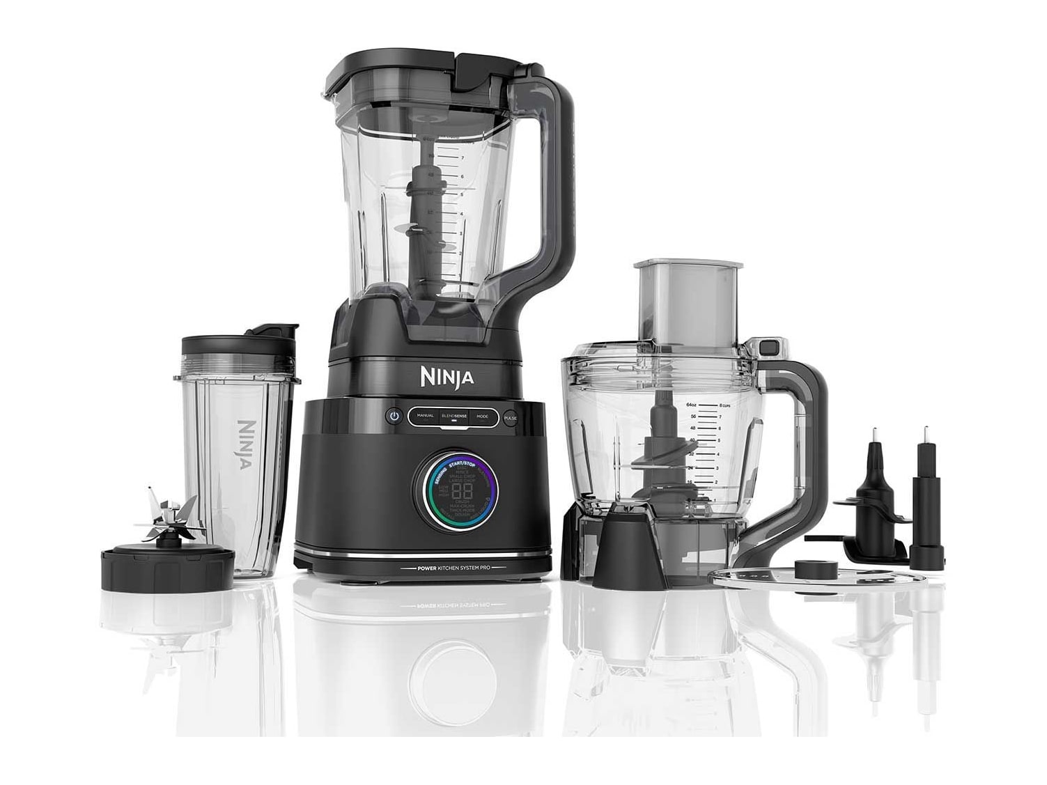 Ninja - Detect Kitchen System Power Blender Plus Processor Pro with BlendSense Technology Black Blenders & Mixers