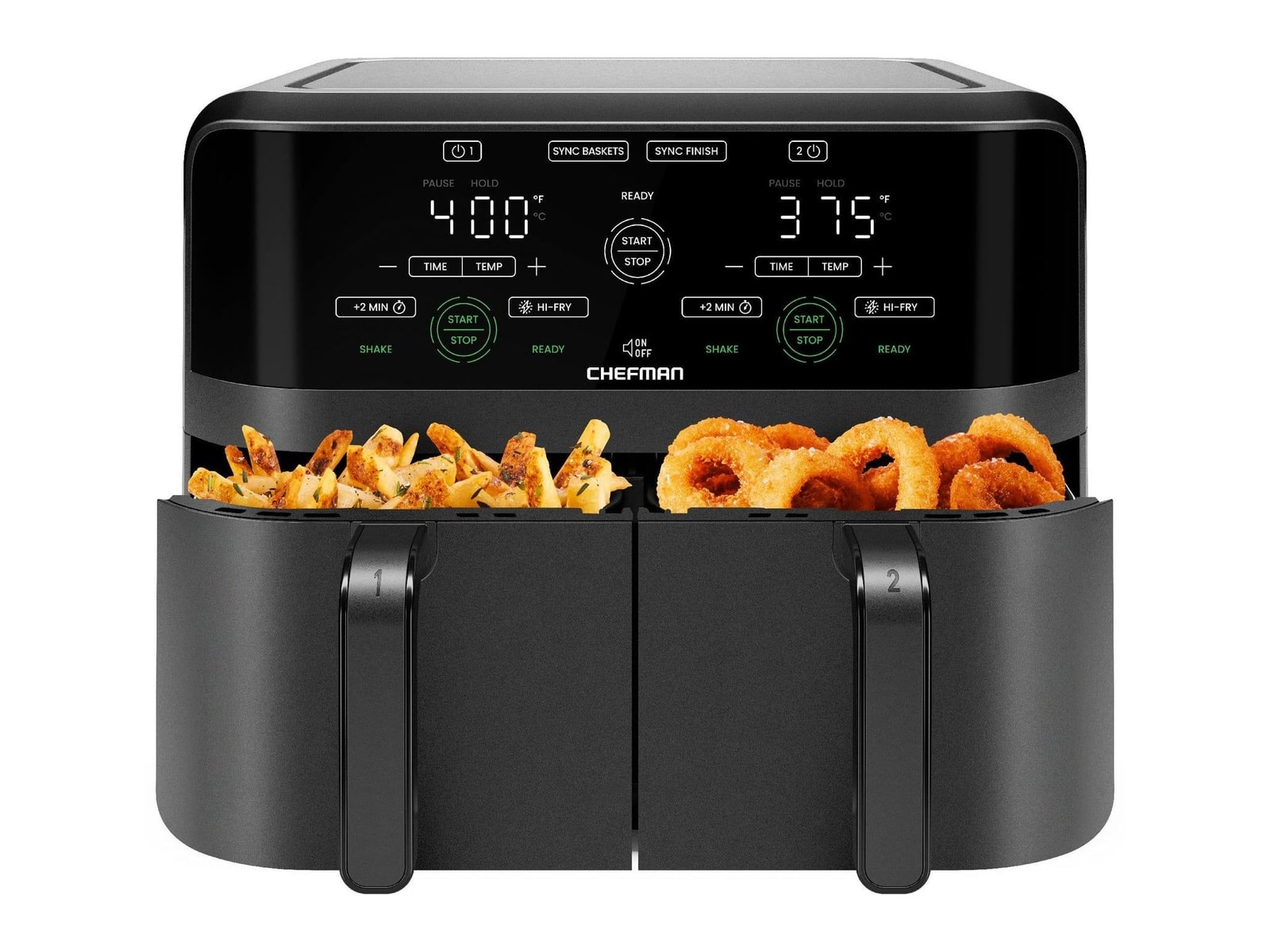 Chefman - TurboFry Touch 6-Quart Dual-Basket Air Fryer Air Fryers