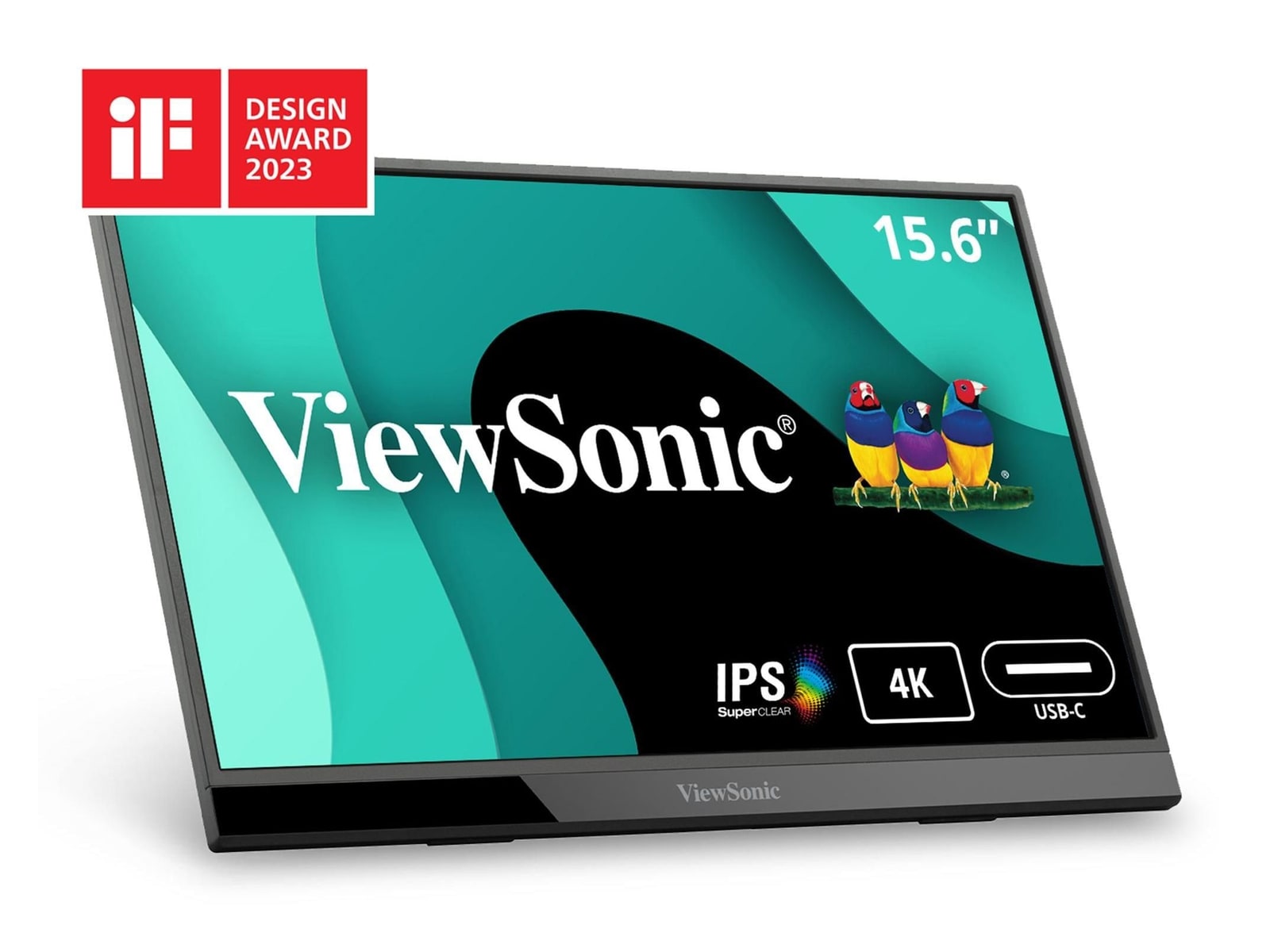 ViewSonic - 15.6" VX1655-4K 4K UHD 60Hz Portable Monitors - Black