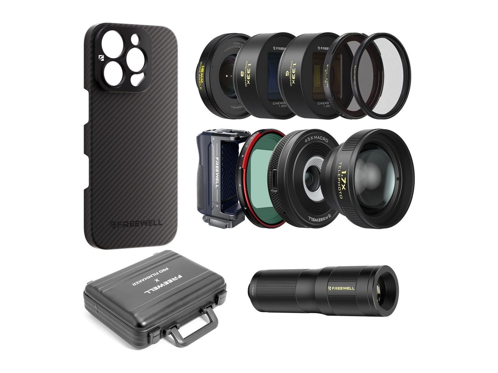 Freewell - iPhone Cinematographer Pro Kit iPhone 16 Pro Max / 1.33x Anamorphic Camera Accessories