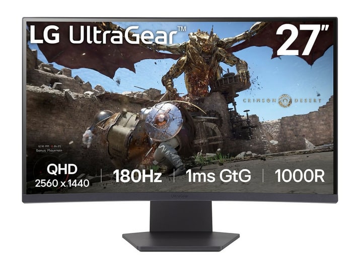 LG - 27" 27GS60QC-B QHD 180Hz Gaming Monitors