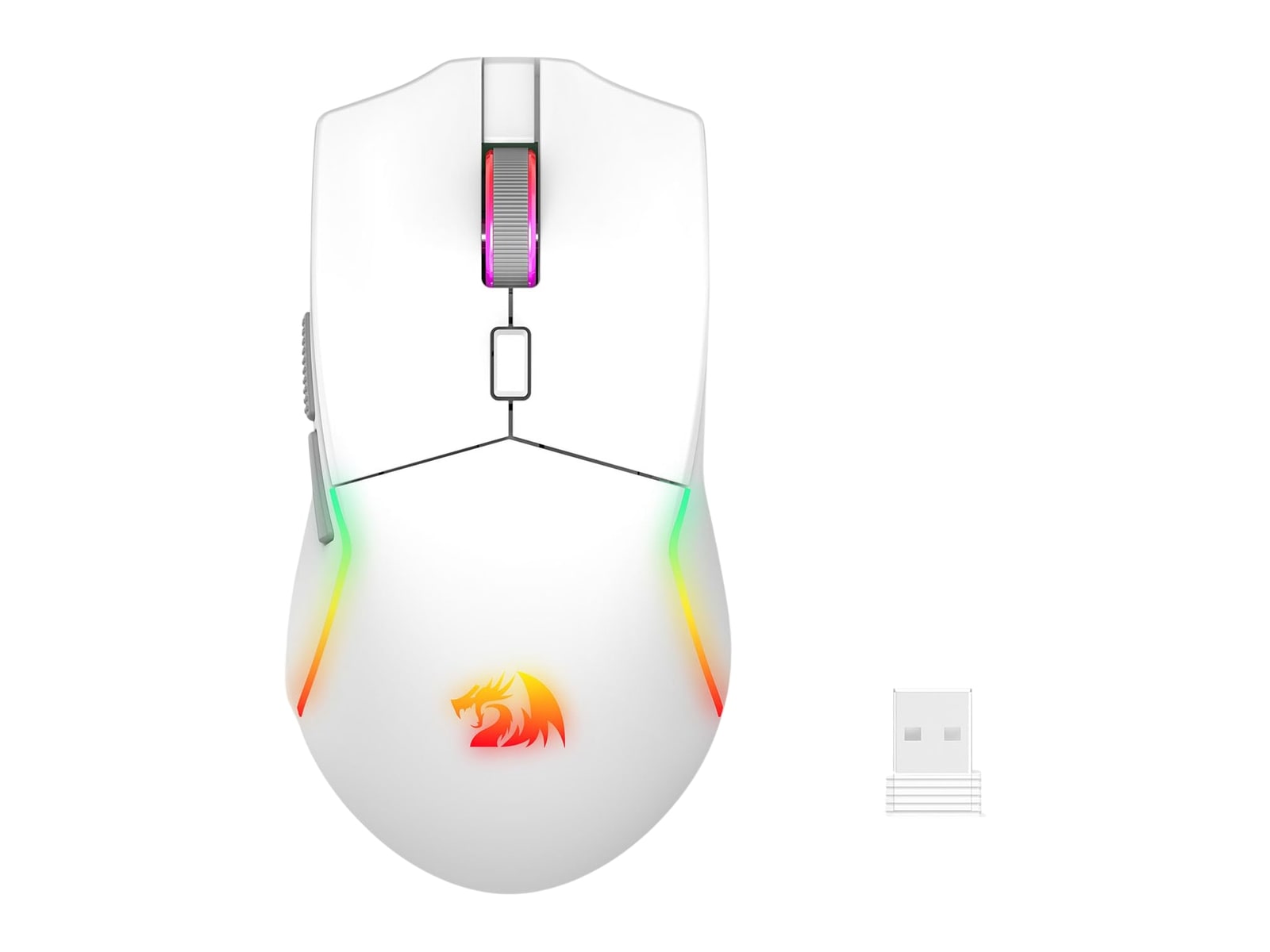 Redragon - NAGA M730 Mice - White & Grey