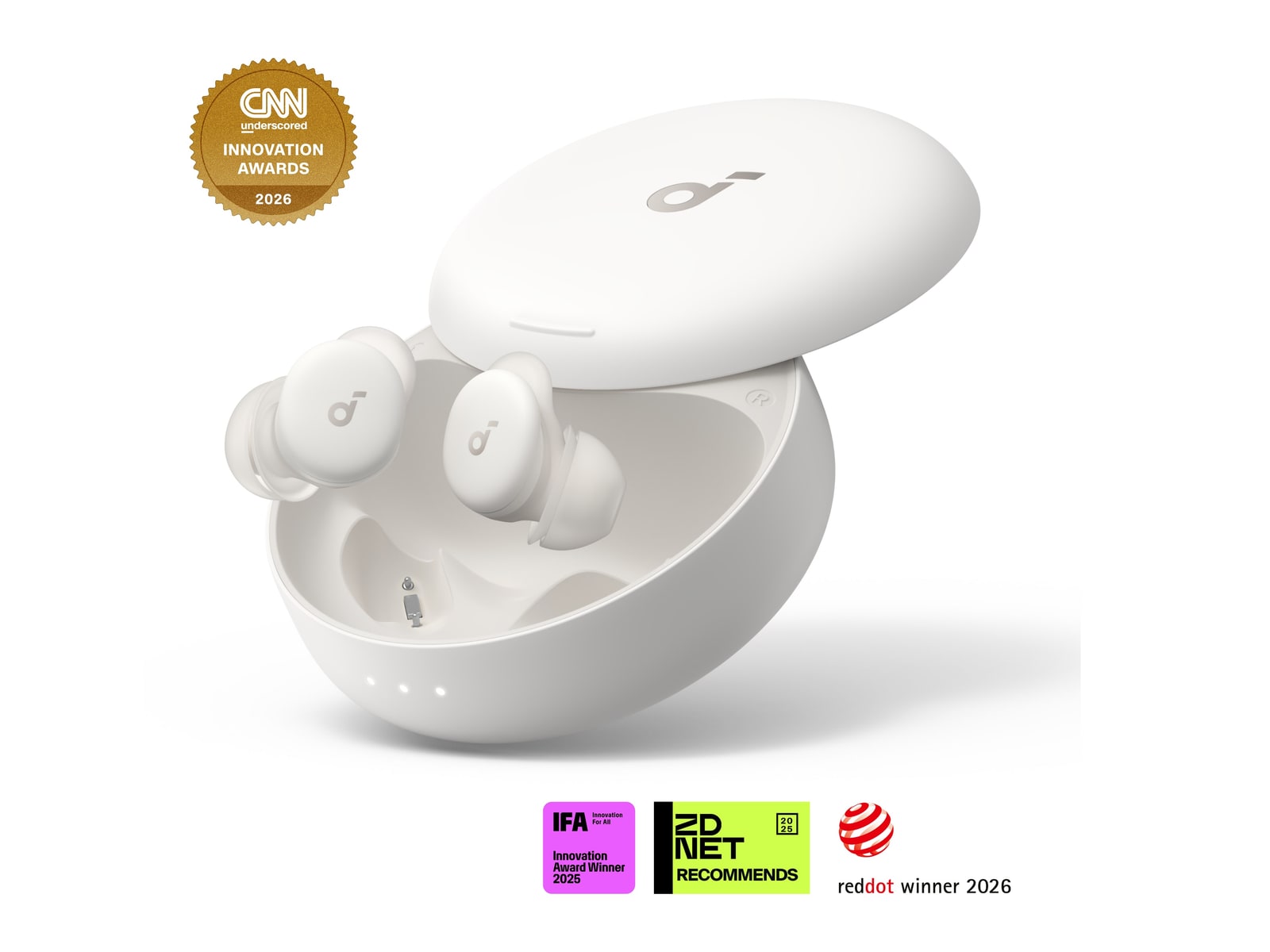 Soundcore - Sleep A30 Bluetooth True Wireless Earbuds - Moonlit White