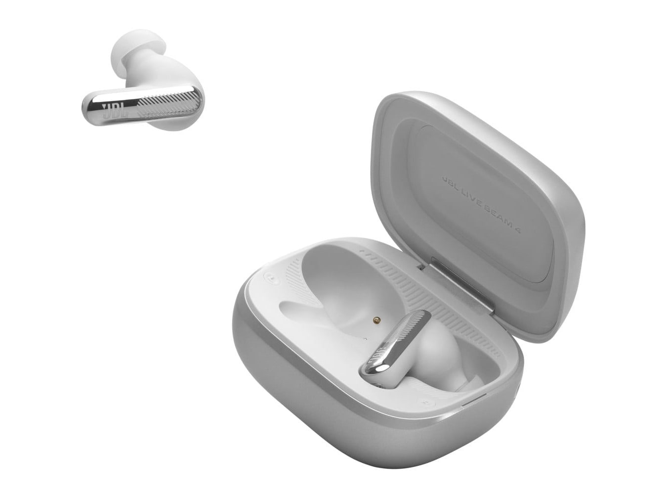 JBL - Live Beam 4 True Wireless Earbuds - Silver