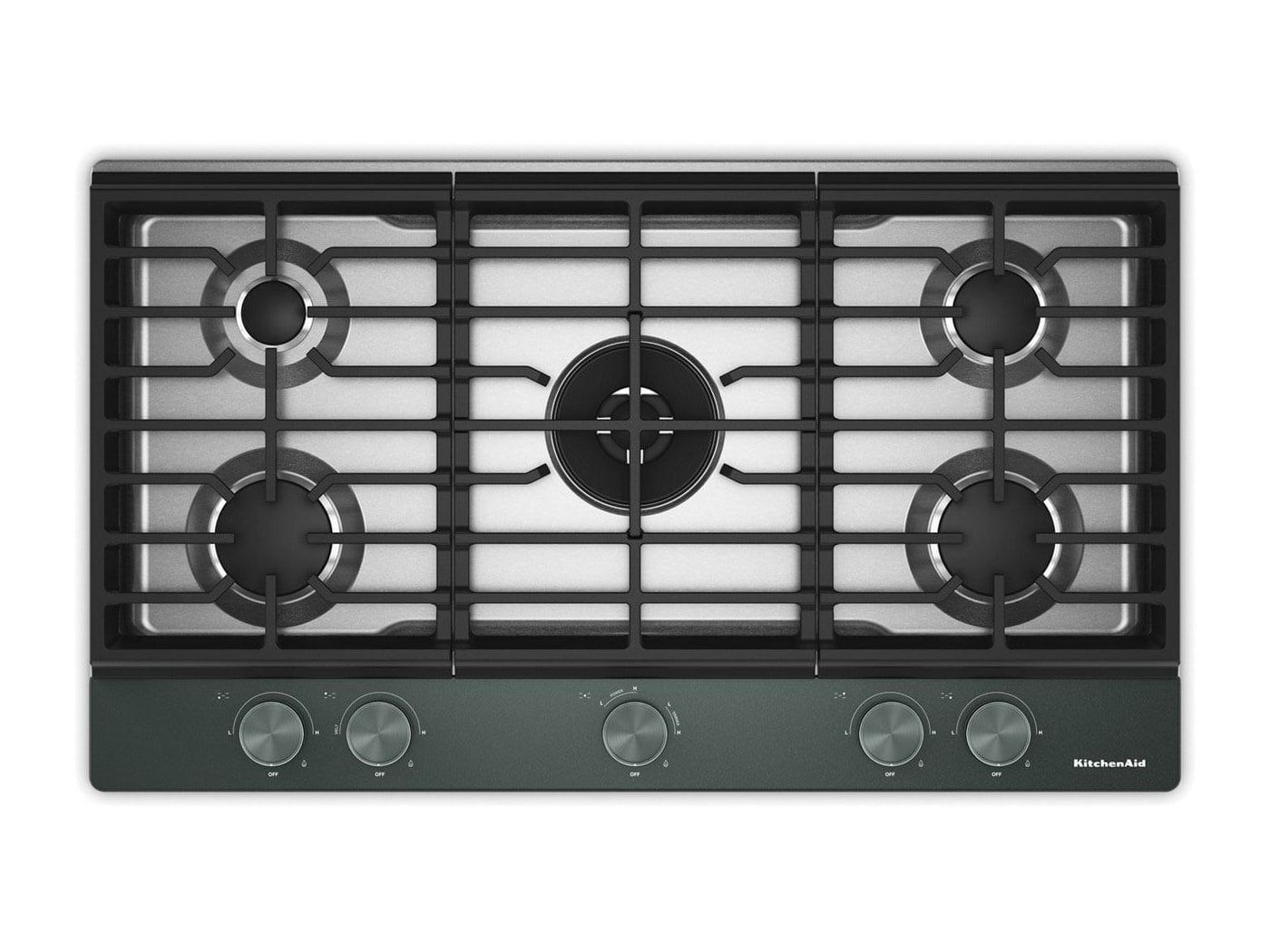 KitchenAid - Gas Cooktop with Integrated Wok Grate 36-Inch Juniper Cooktops