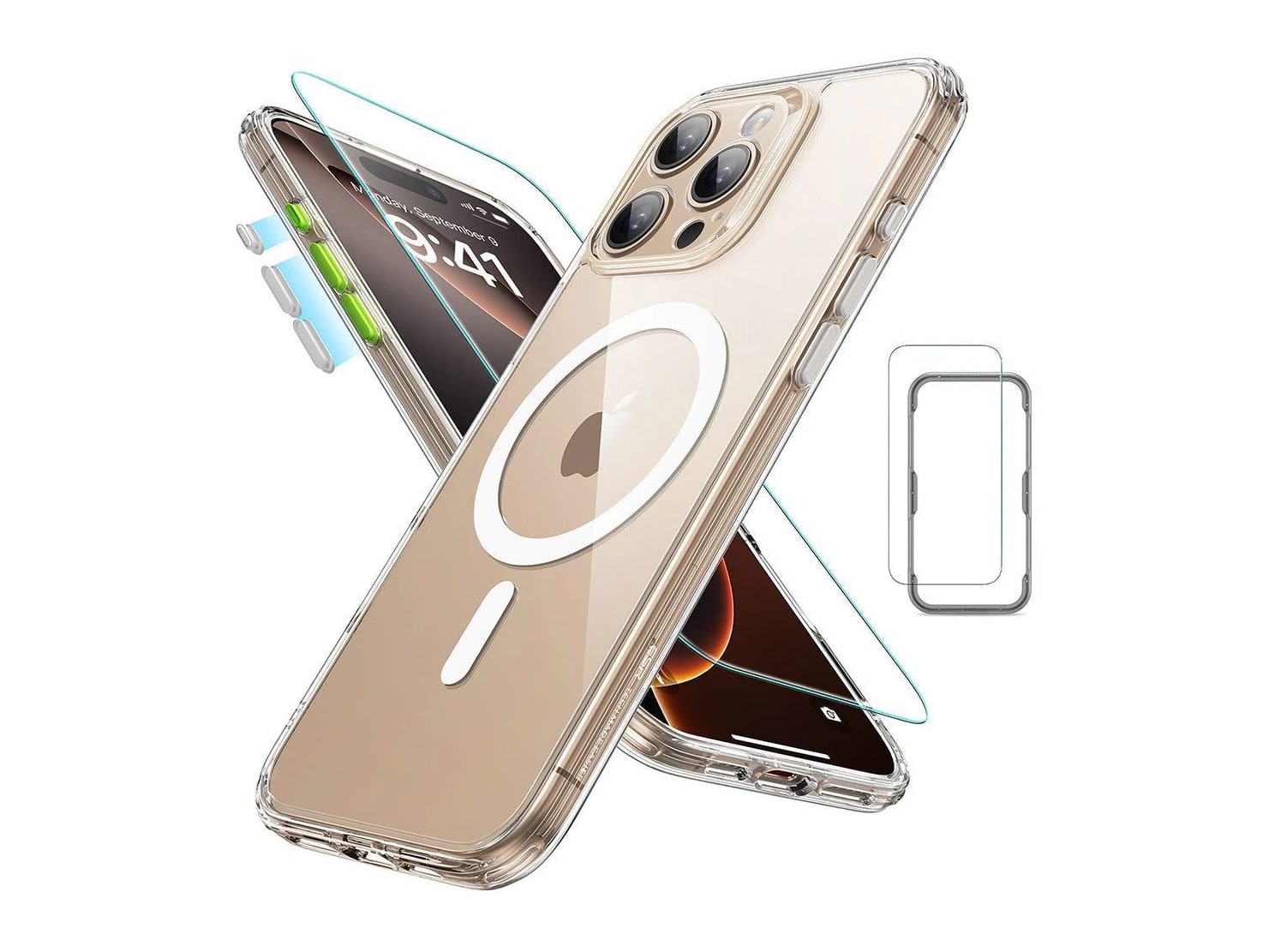 ESR - Classic Pro Case (HaloLock) Set - iPhone 16 Pro - Clear