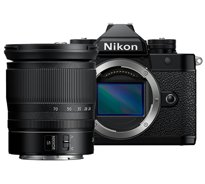 Nikon - Z f 24.5MP Mirrorless Cameras with 24-70mm f/4 Lens - Black