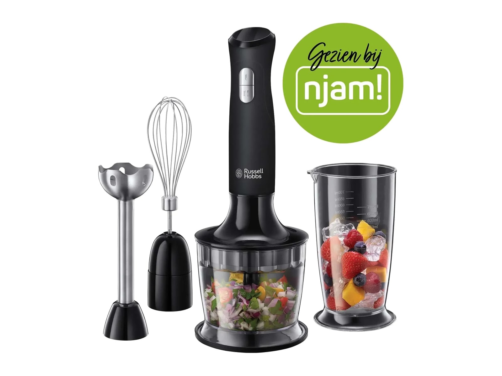 Russell Hobbs - 24702-56 Matte BLACK 3-in-1 Hand Blender Blenders & Mixers
