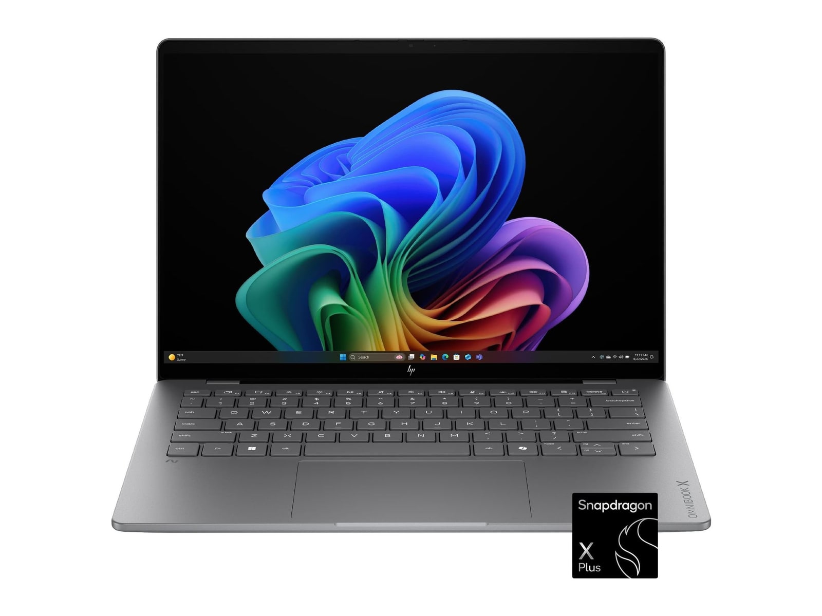 HP - OmniBook X 14-KR0013DX 14" - Snapdragon X Plus X1P-42-100 chip - 16GB Memory - 512GB SSD - Meteor Silver