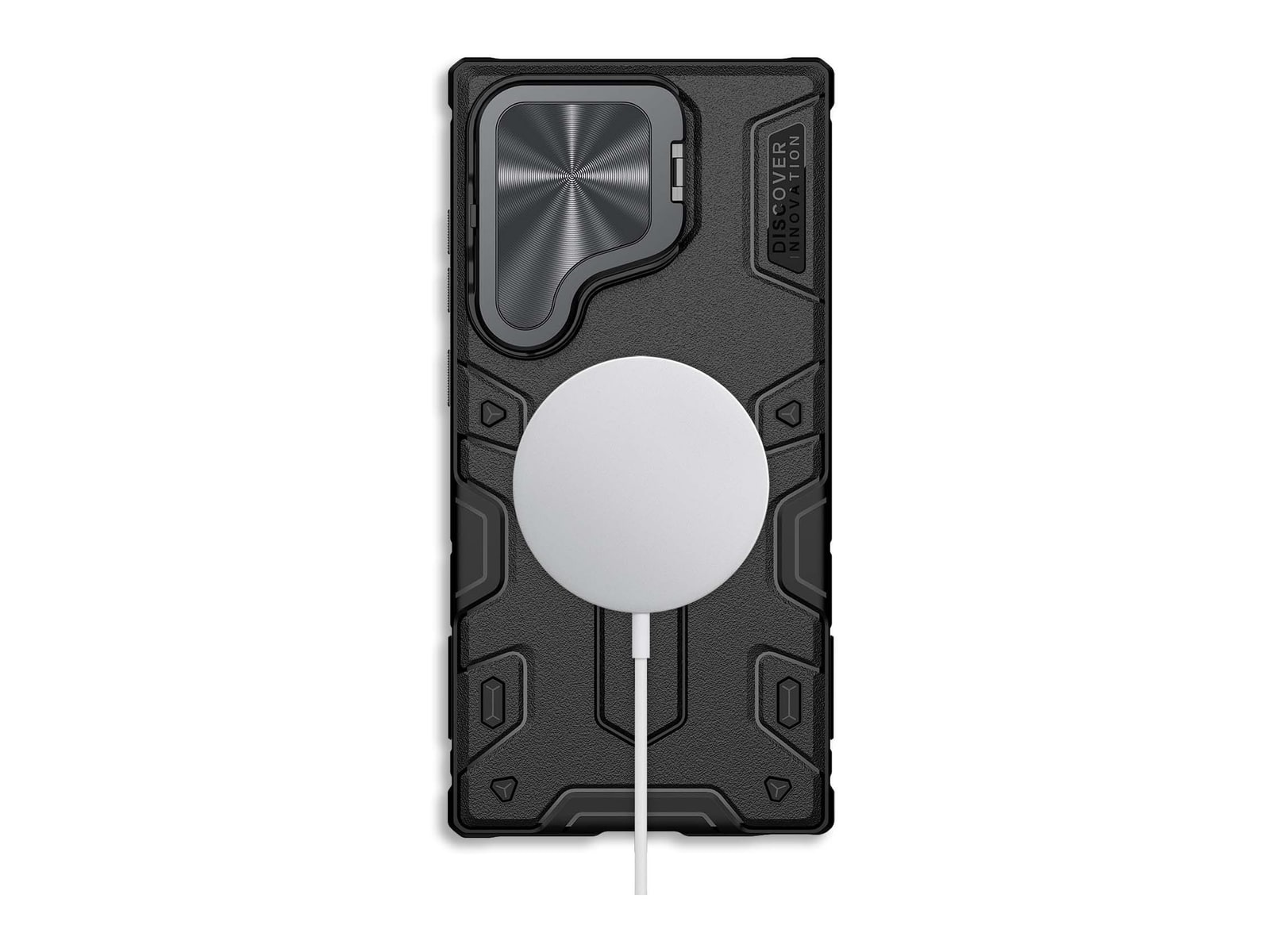 Nillkin - MagSafe Compatible CamShield Armor CamProp Case - Galaxy S24 Ultra - Carbon Black