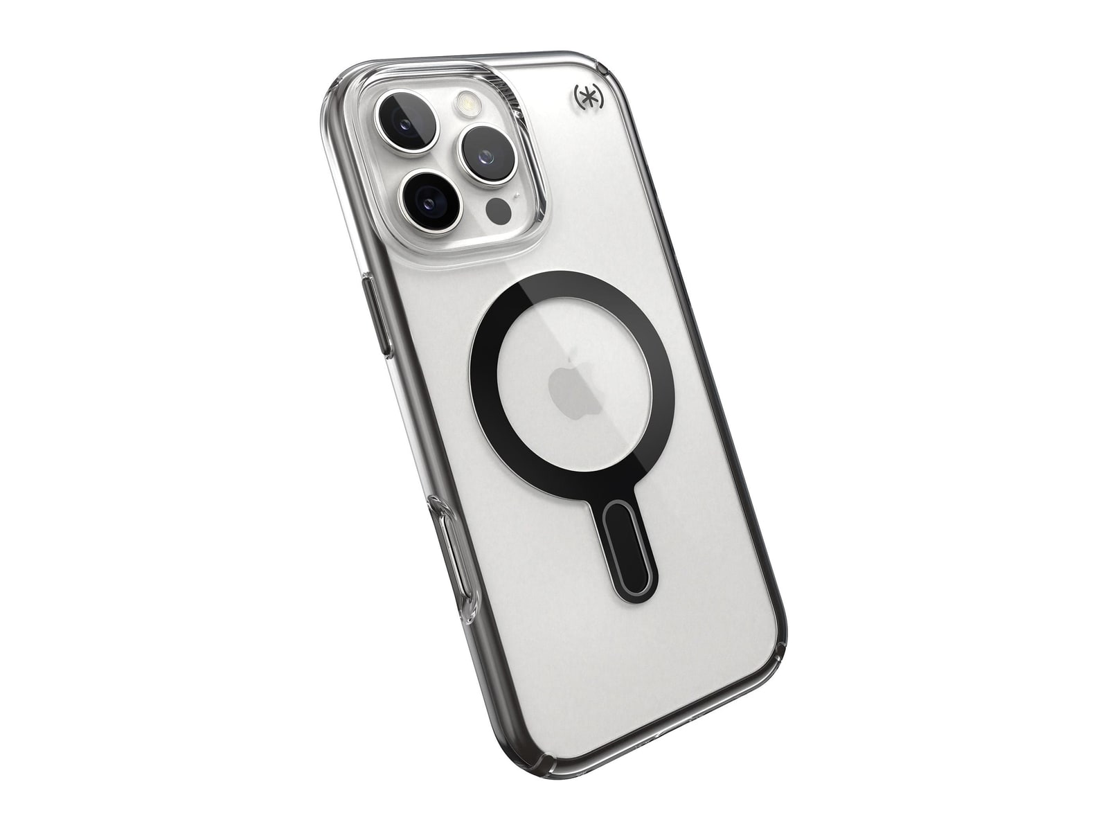 Speck - Presidio Perfect-Clear MagSafe with ClickLock - iPhone 16 Pro Max - Clear/Frosted Black