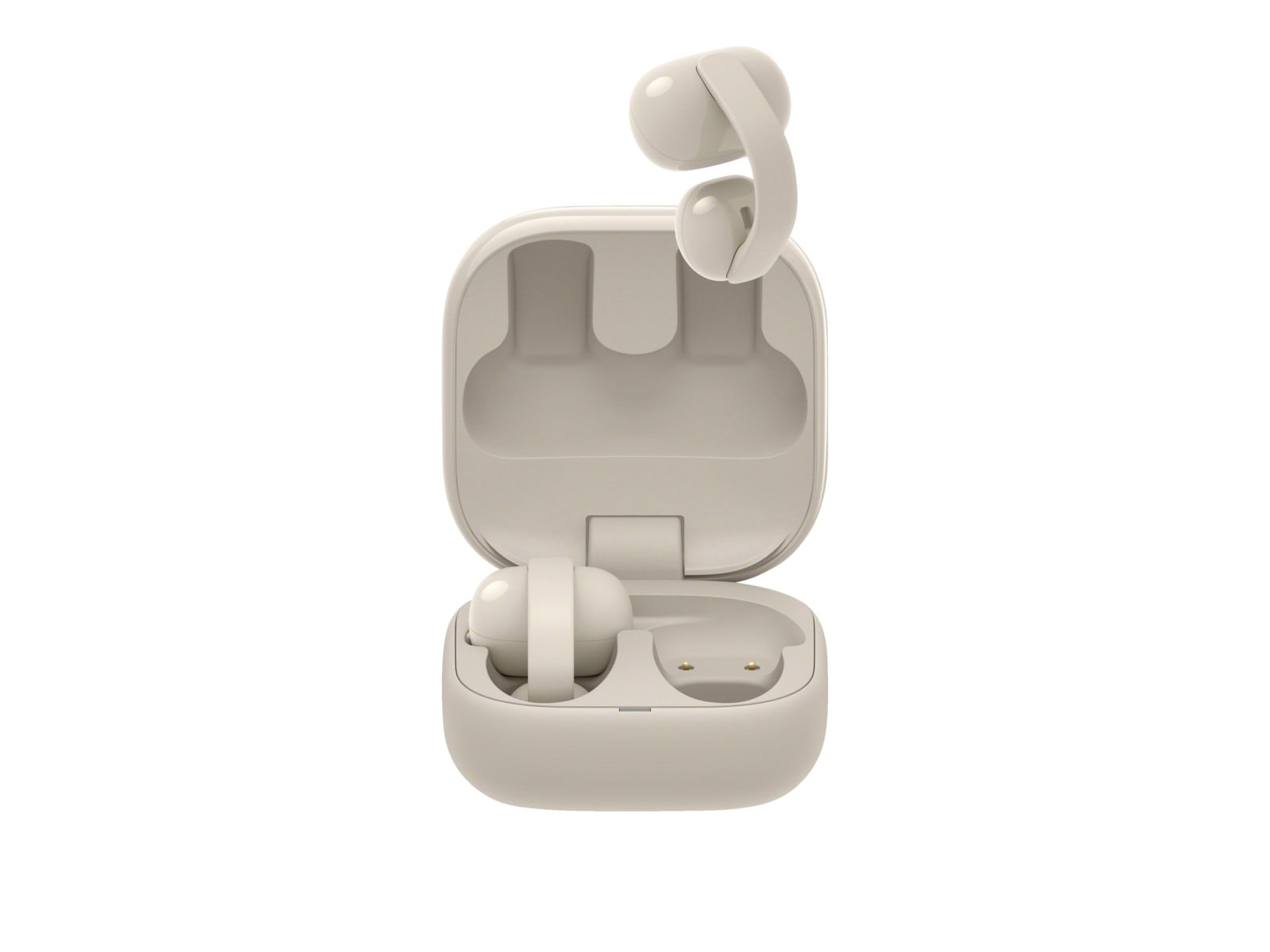 Sony - LinkBuds Clip Bluetooth True Wireless Earbuds - Greige