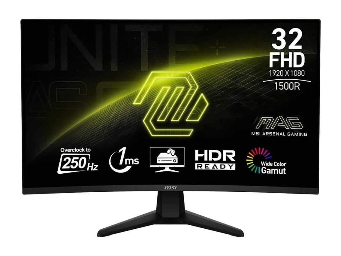 MSI - 31.5" MAG 32C6X Full HD 180Hz Curved Monitors - Black