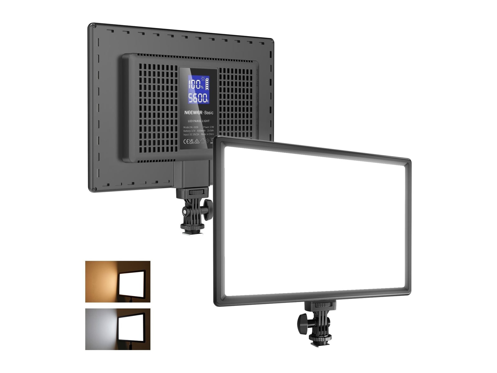 Neewer - BASICS NL-192B Bi Color LED Panel Light Camera Accessories
