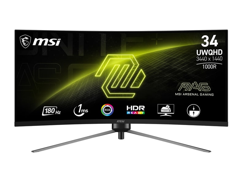 MSI - 34" MAG 345CQRDE UWQHD 180Hz Gaming Monitors