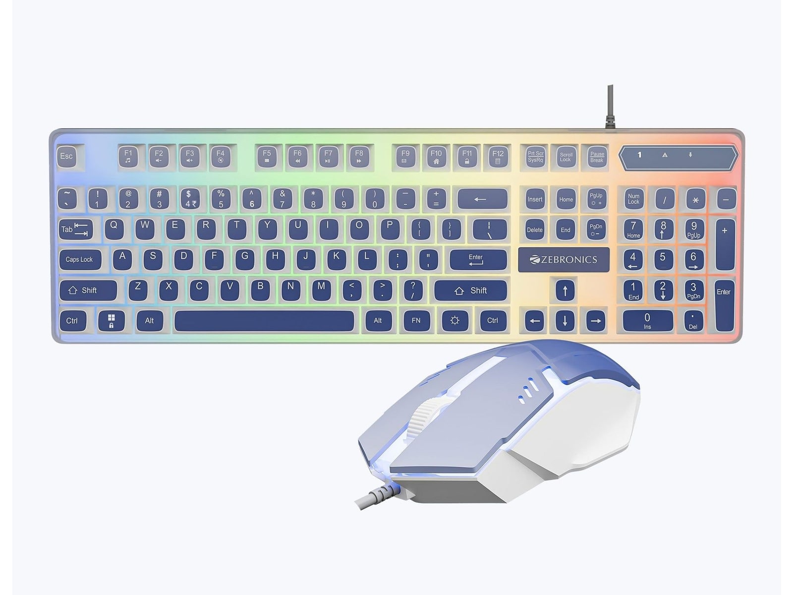 Zebronics - Zeb War 2 Combo Keyboards - White