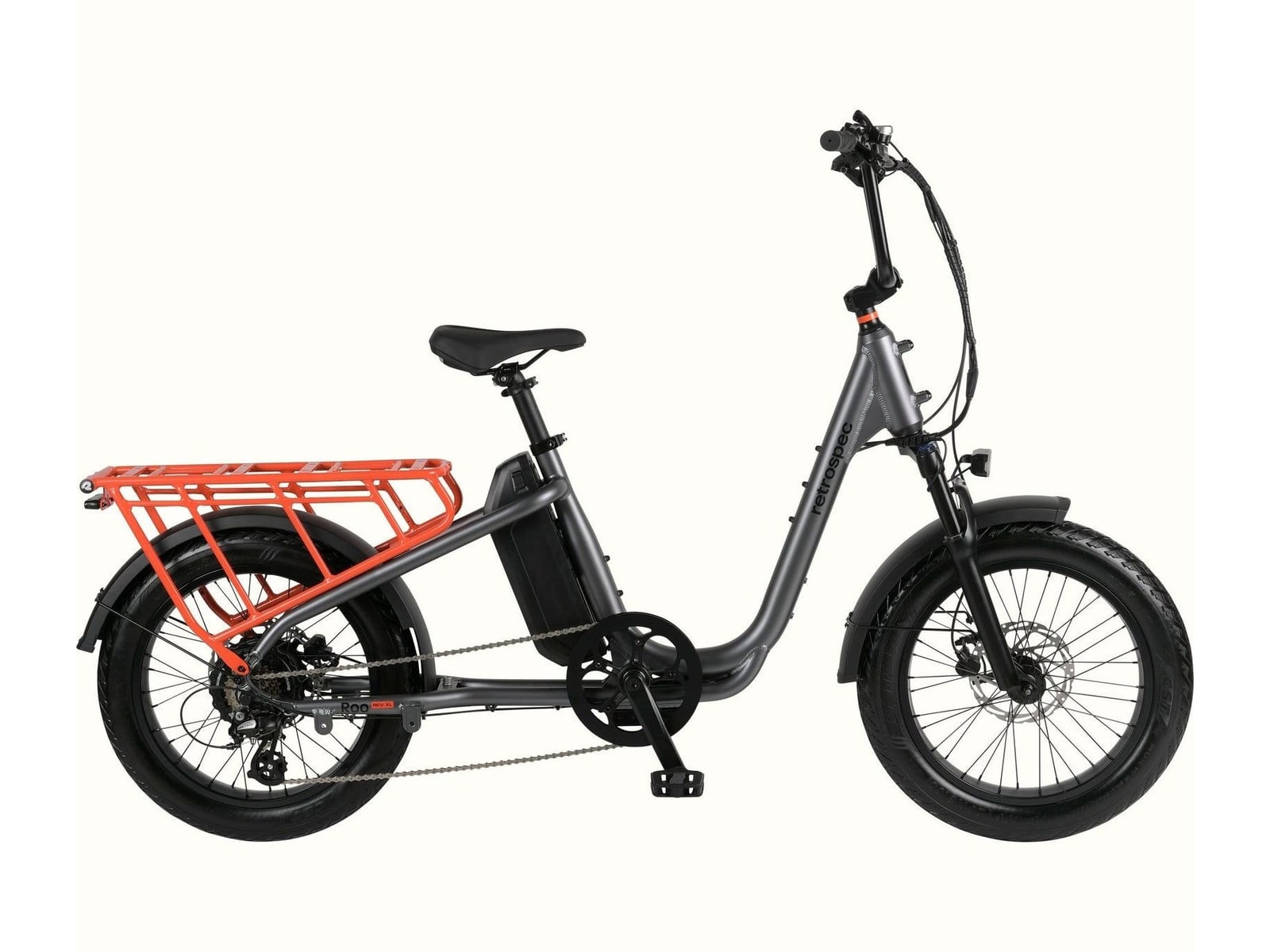 Retrospec - Roo Rev XL Cargo Matte Graphite Electric Bikes