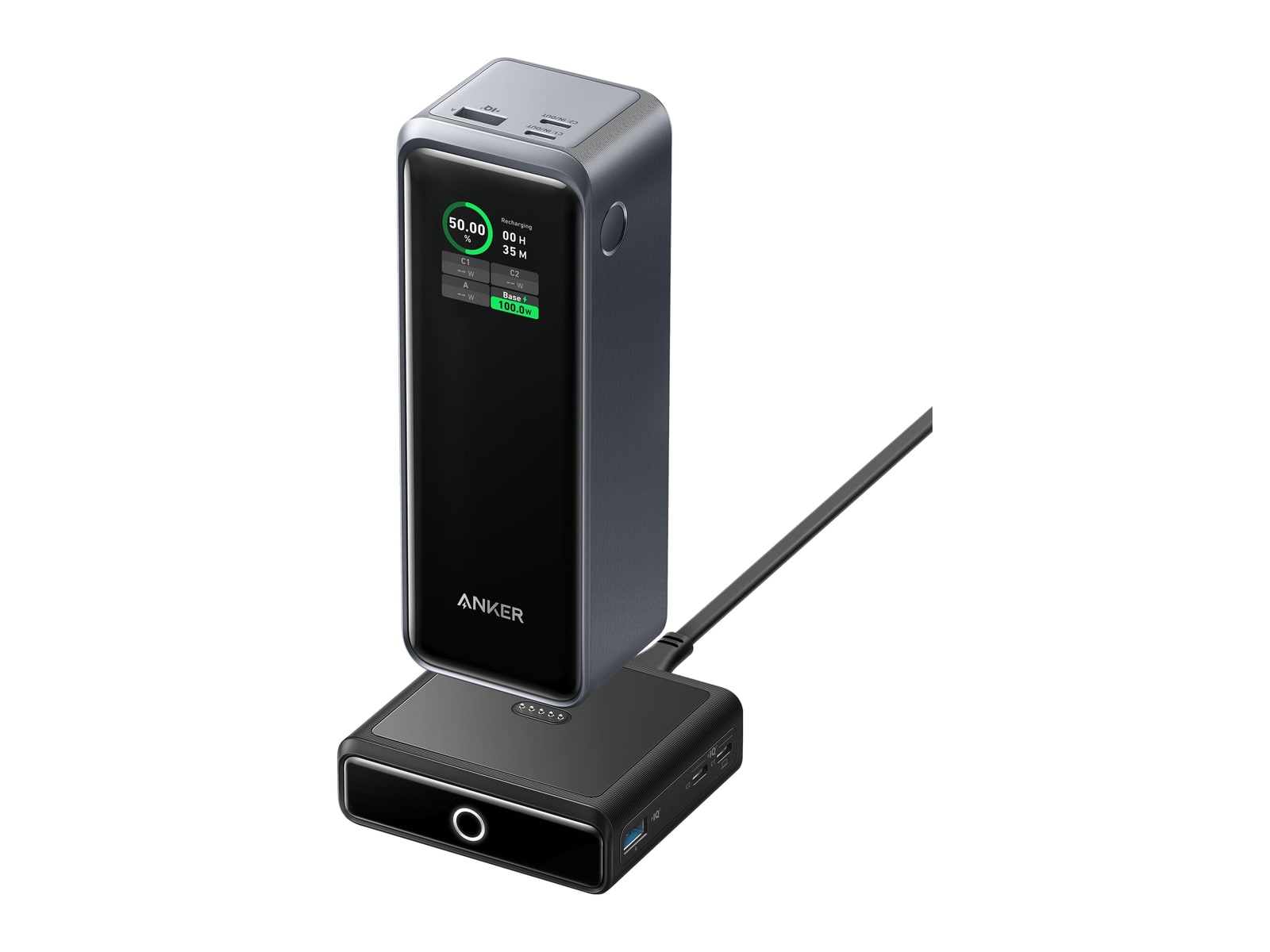 Anker - Prime Power Bank (27,650mAh, 250W) with 100W Charging Base Power Banks